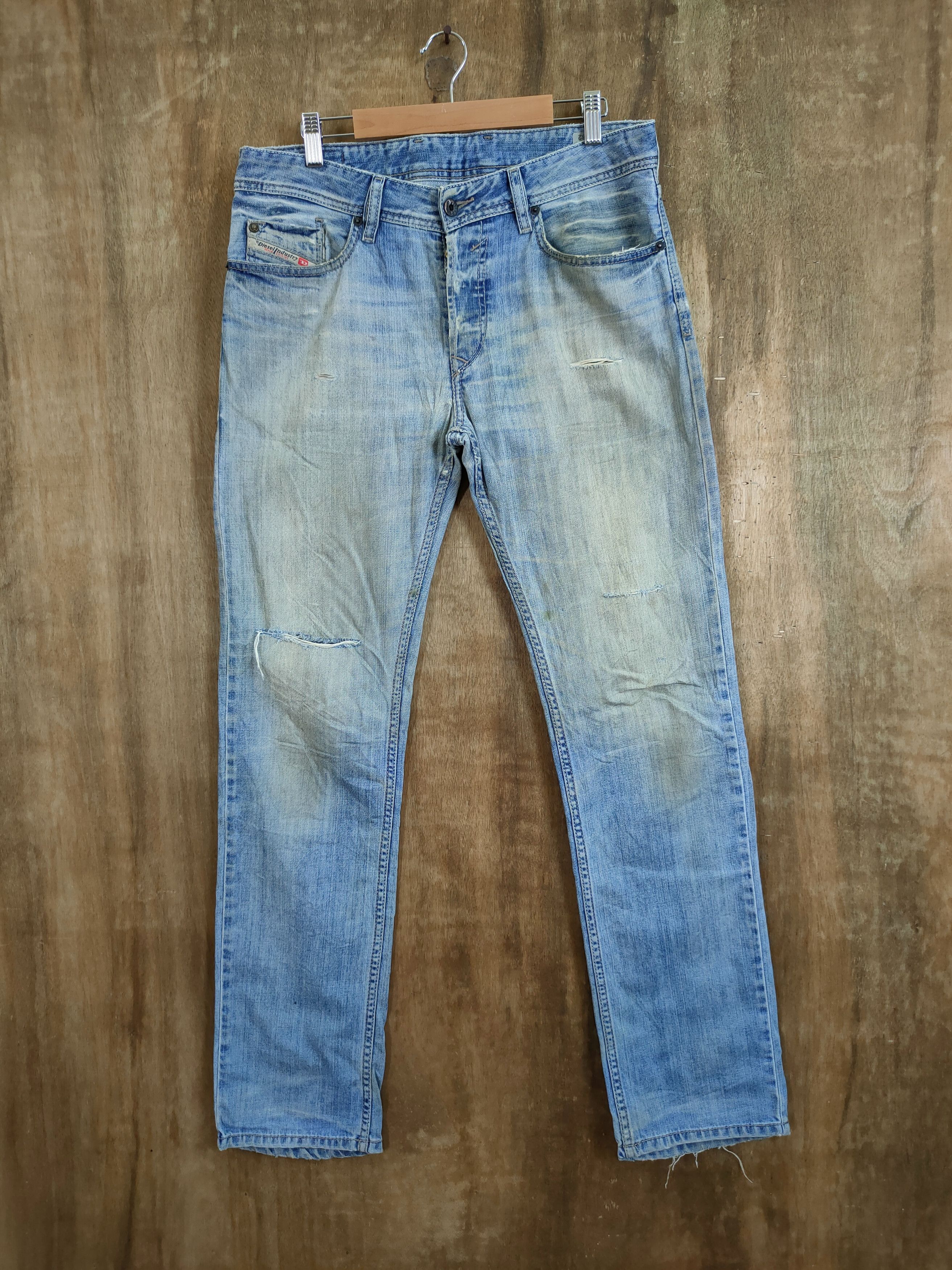 image of Diesel Waykee Distressed Dirty Denim Streewear Pants46-752, Men's (Size 30)