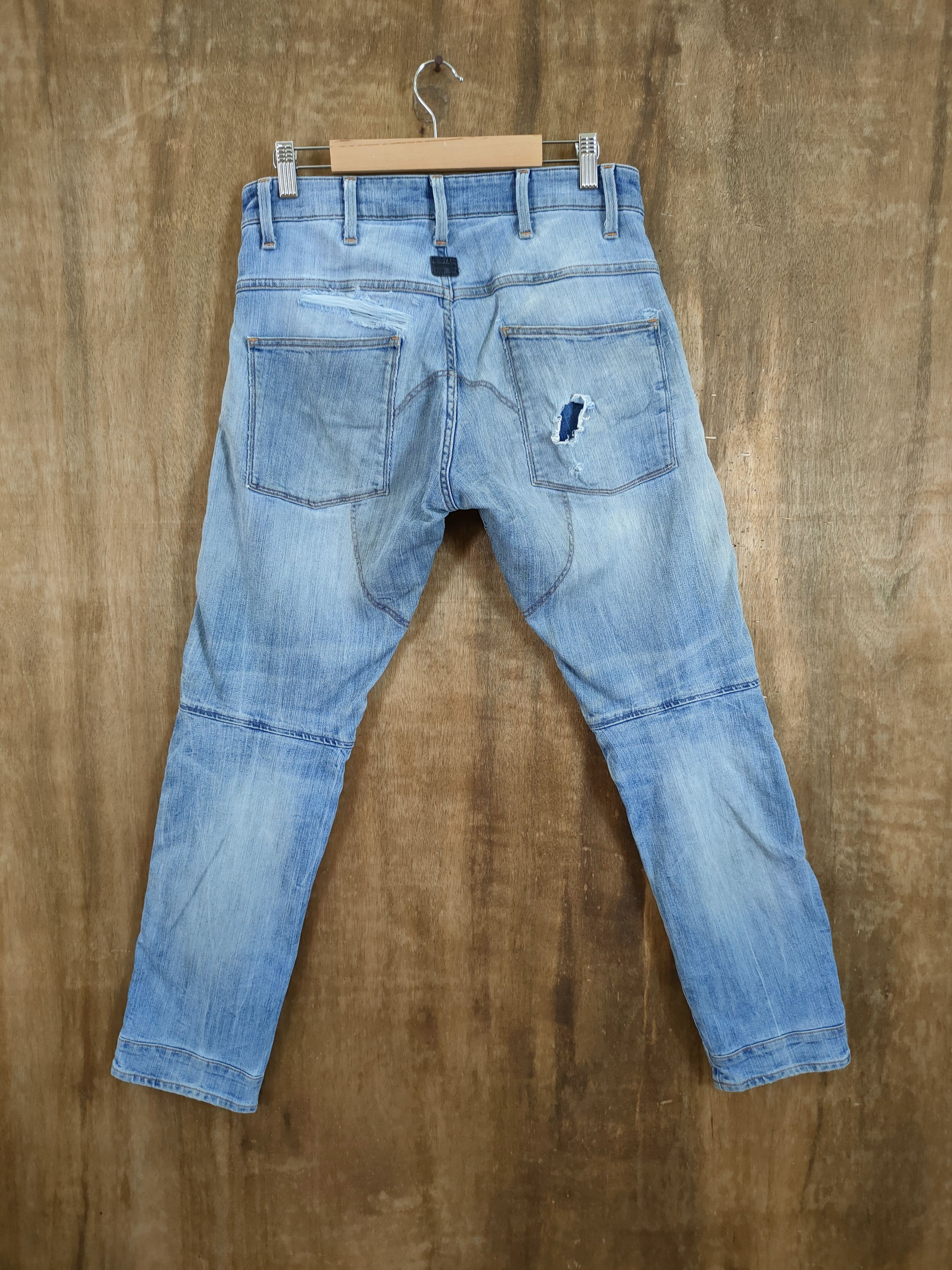 G-Star Gstar Raw 3D Tapered distressed Denim jeans #46-886 Size US 28 / EU 44 - 7 Thumbnail