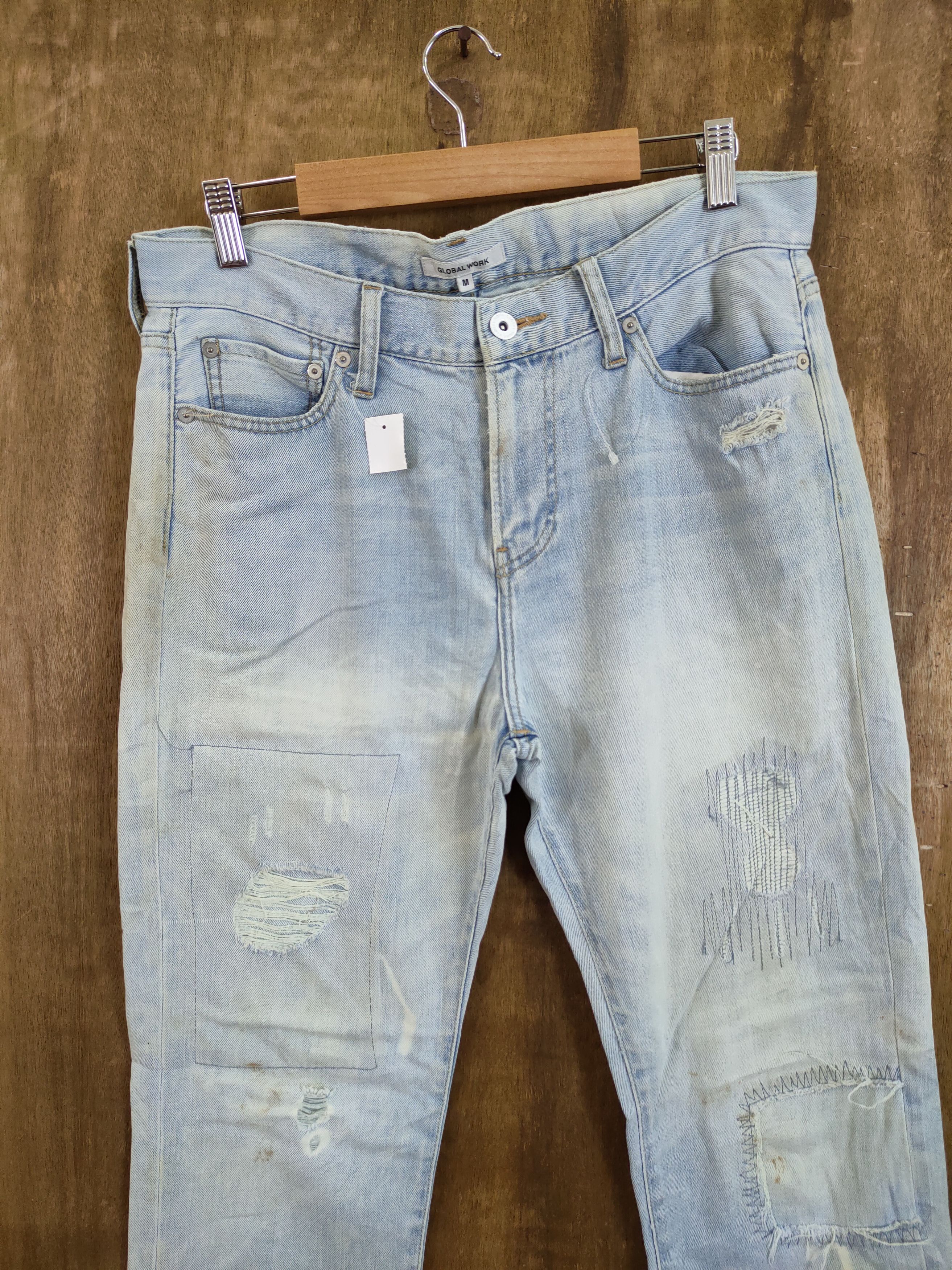 Global Work Global Work distressed patchwork denim pants #46-718 Size US 32 / EU 48 - 4 Thumbnail