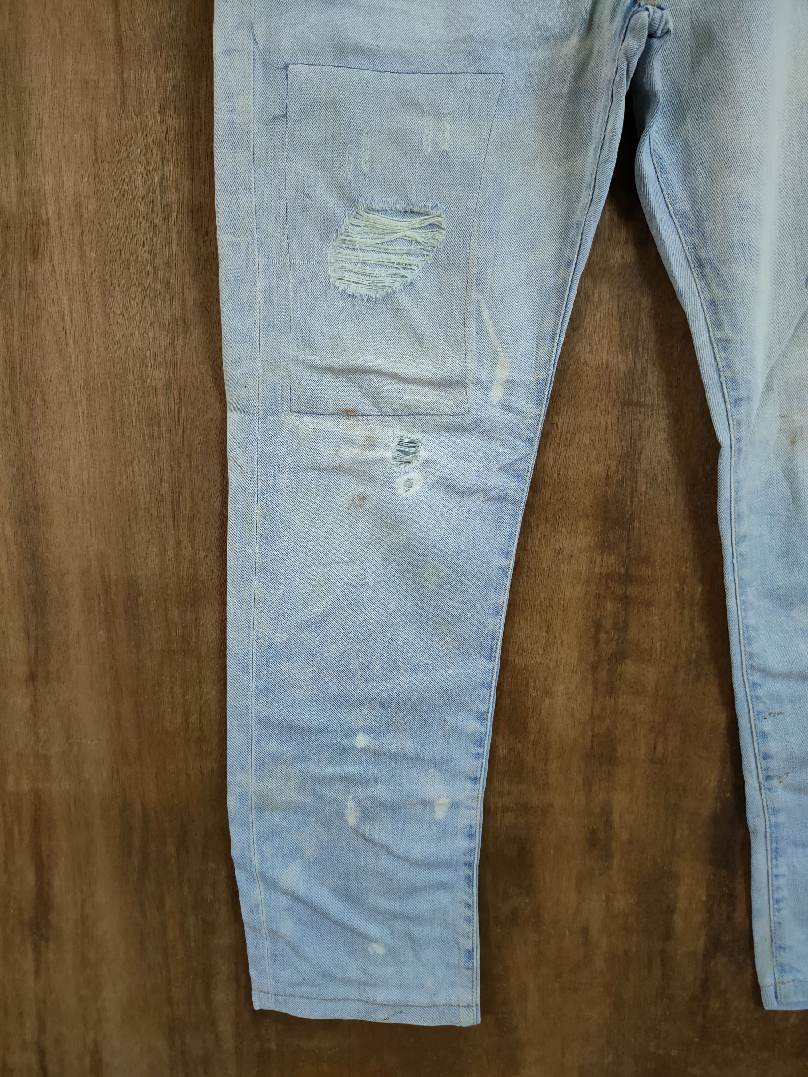 Global Work Global Work distressed patchwork denim pants #46-718 Size US 32 / EU 48 - 3 Thumbnail