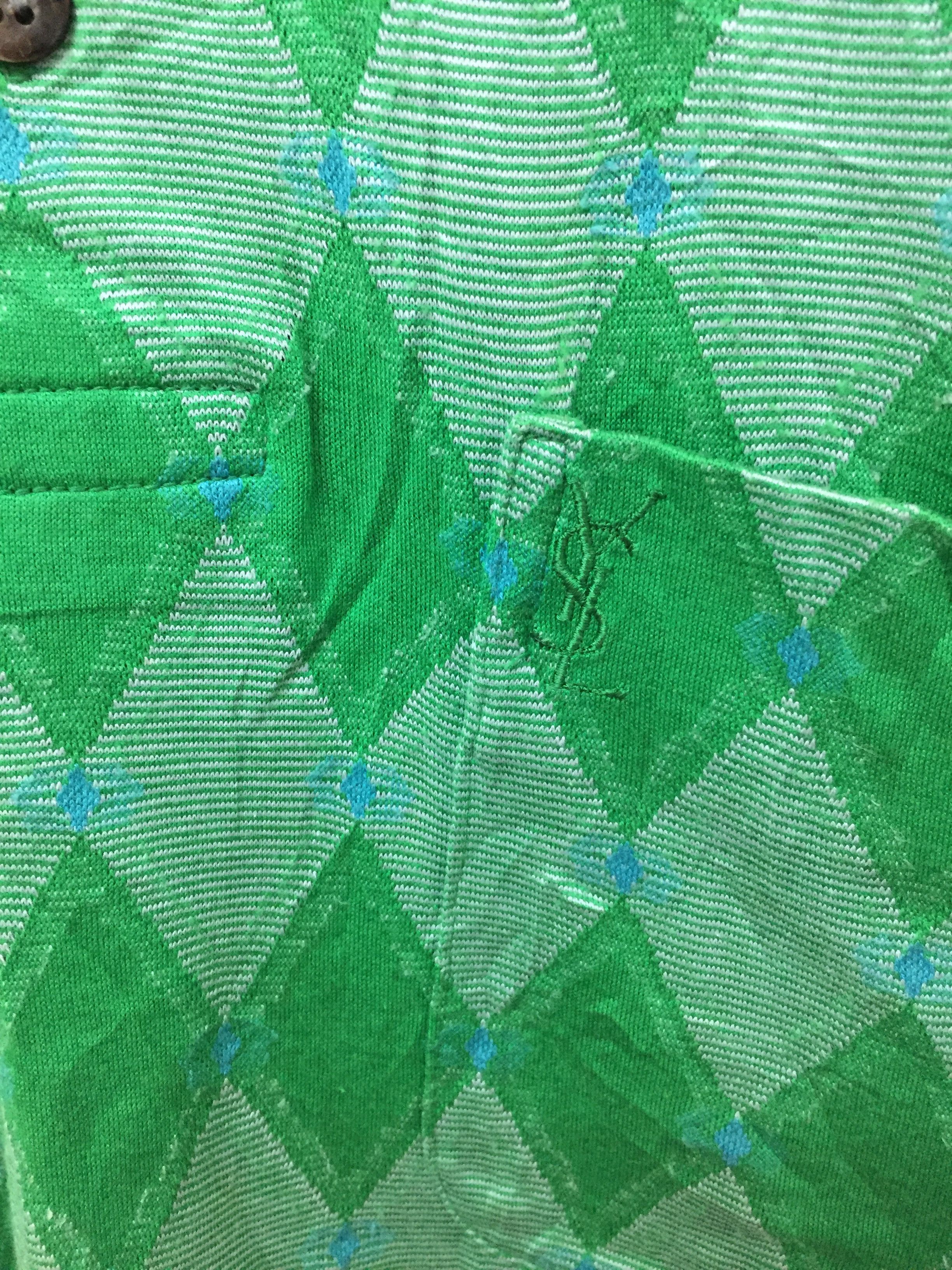 Yves Saint Laurent 90's YSL Ortega Diamond embroidered polo tee Size US M / EU 48-50 / 2 - 3 Thumbnail