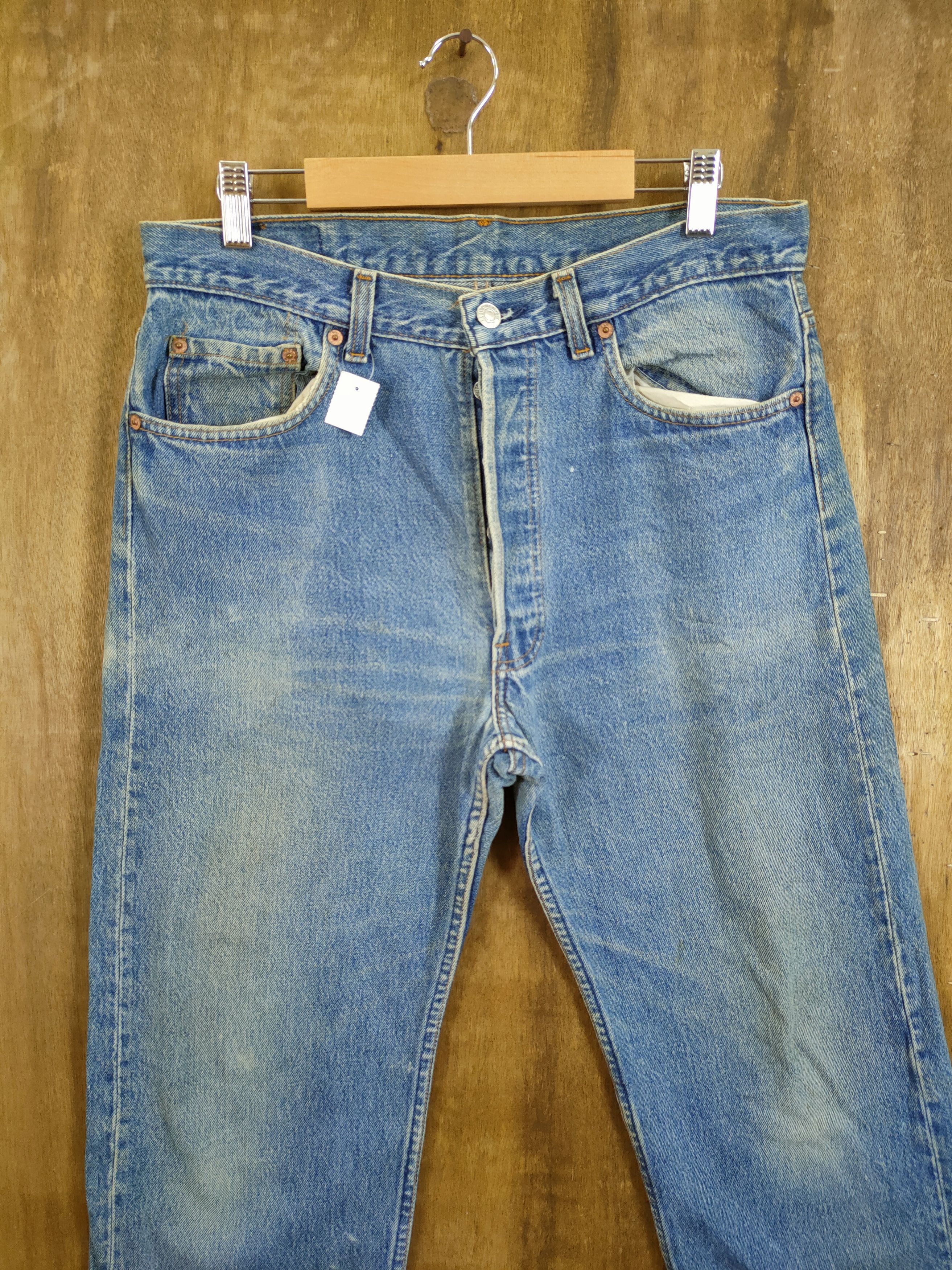 Levi's DL Levis 501xx distressed faded vintage denim pants #46-891 Size US 33 - 4 Thumbnail