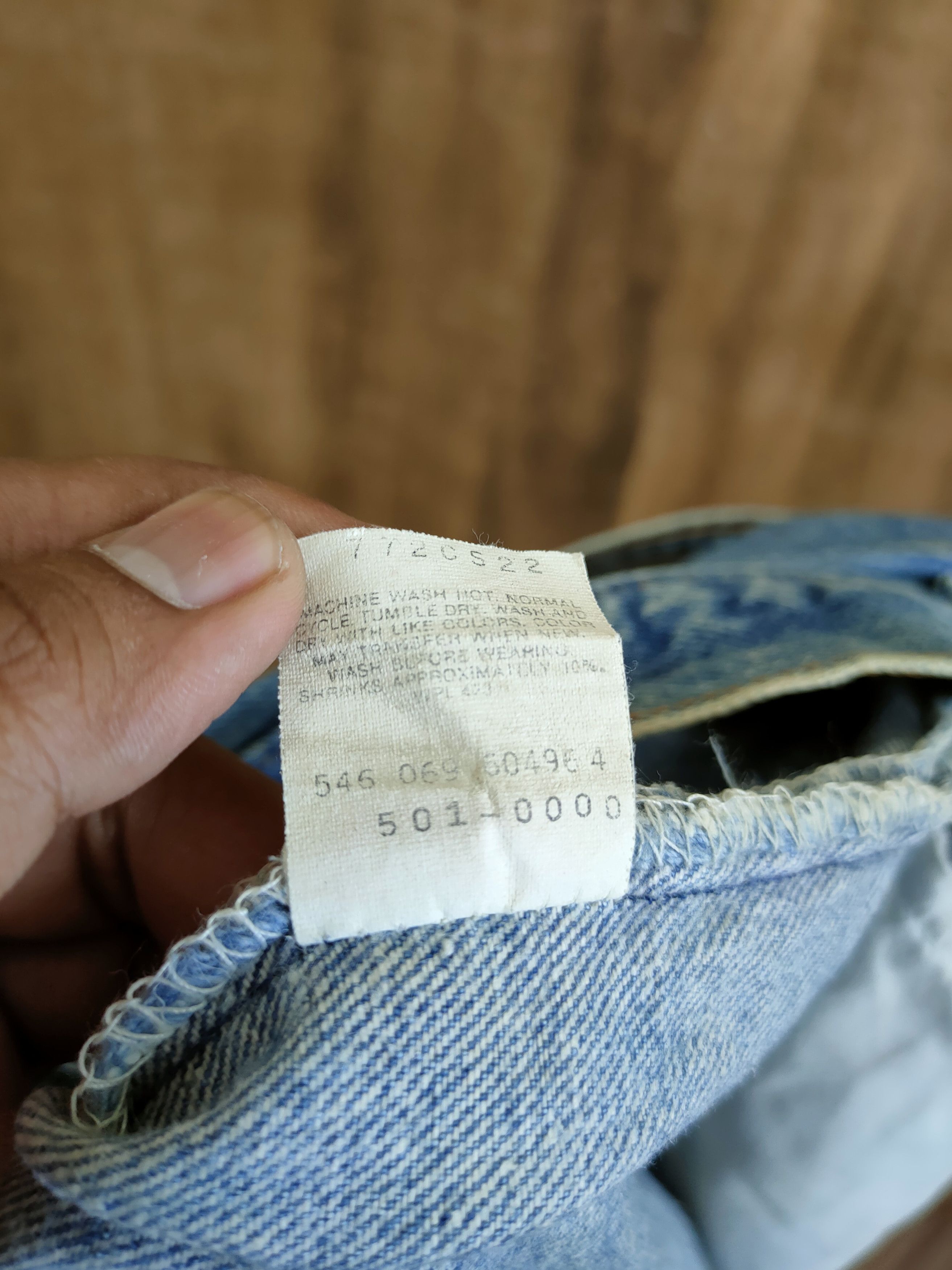 Levi's DL Levis 501xx distressed faded vintage denim pants #46-891 Size US 33 - 13 Thumbnail