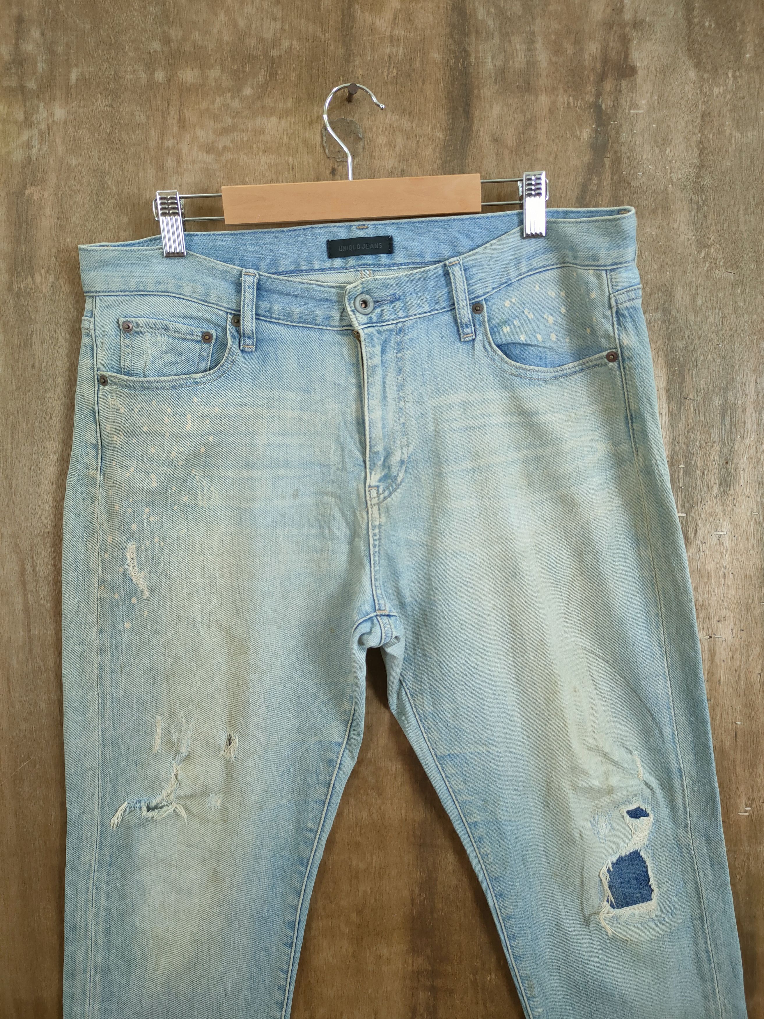 Uniqlo uniqlo distressed denim dirty style vintage pants #46-775 Size US 34 / EU 50 - 4 Thumbnail