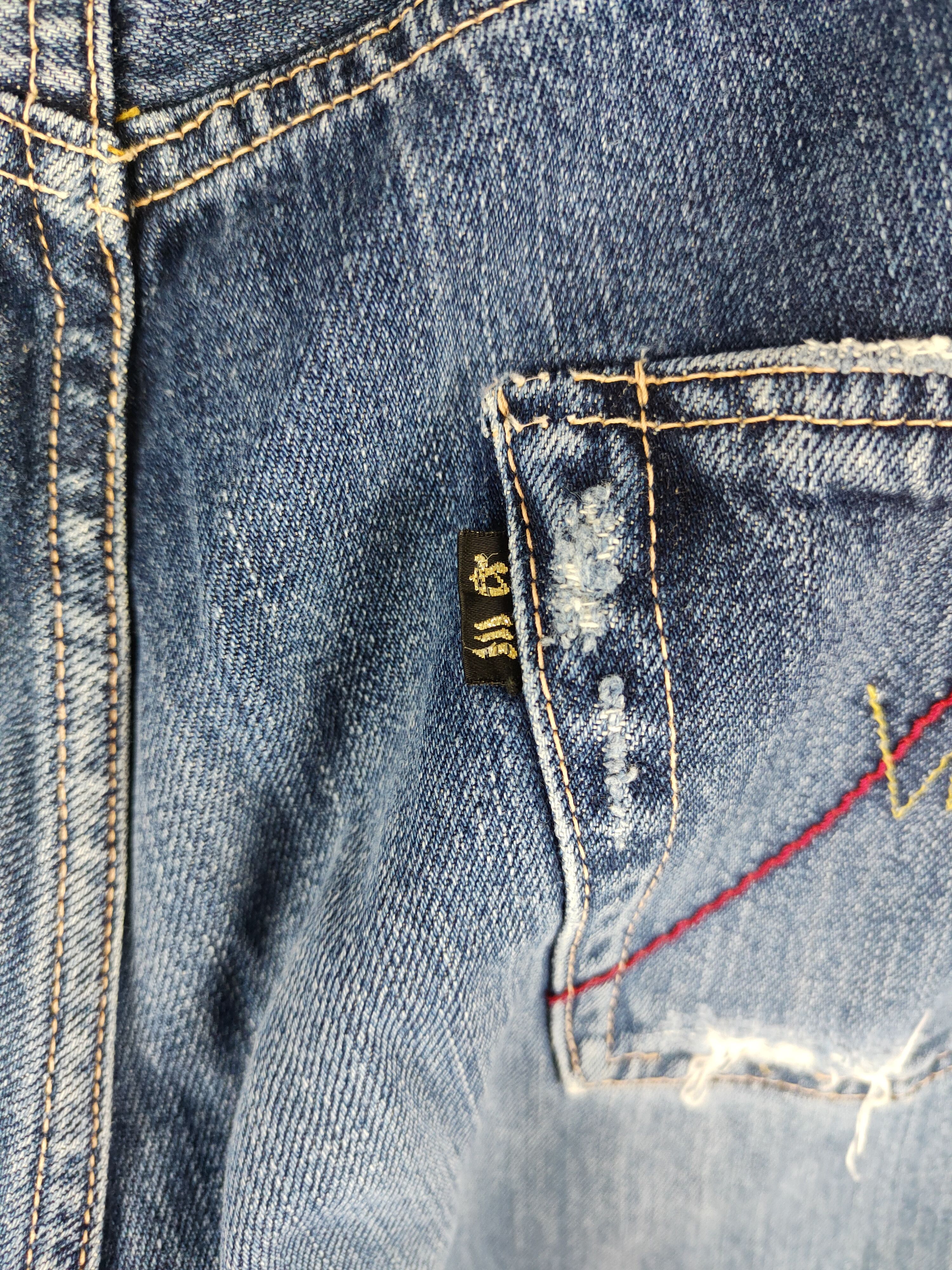 Japanese Brand DL Naminoritatsujin Japan Dragon Ripped Denim #S608 Size US 34 / EU 50 - 9 Thumbnail