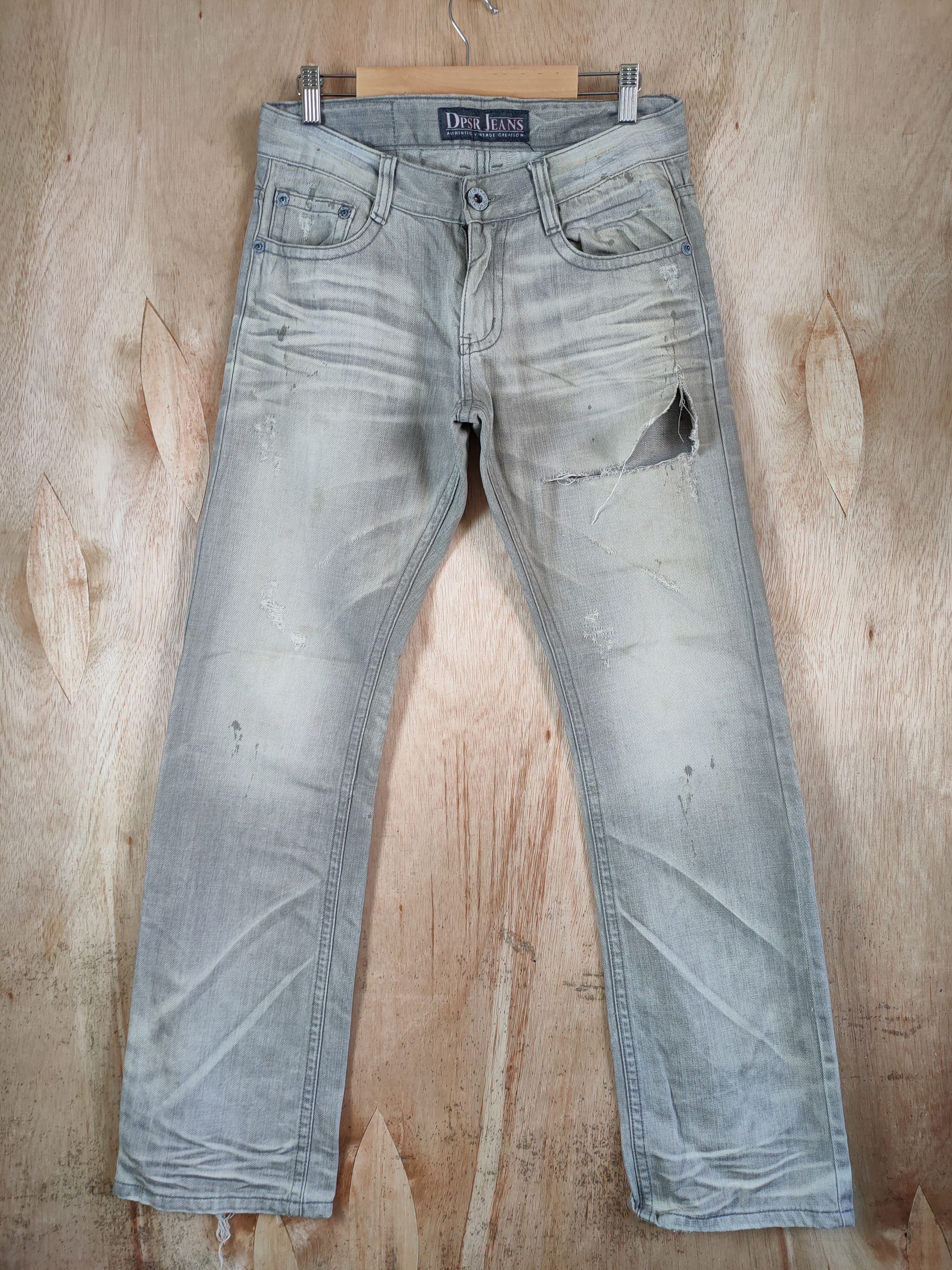 image of Distressed Denim Dpsr Jeans Distressed/faded Denim Pants in Faded Black, Men's (Size 30)