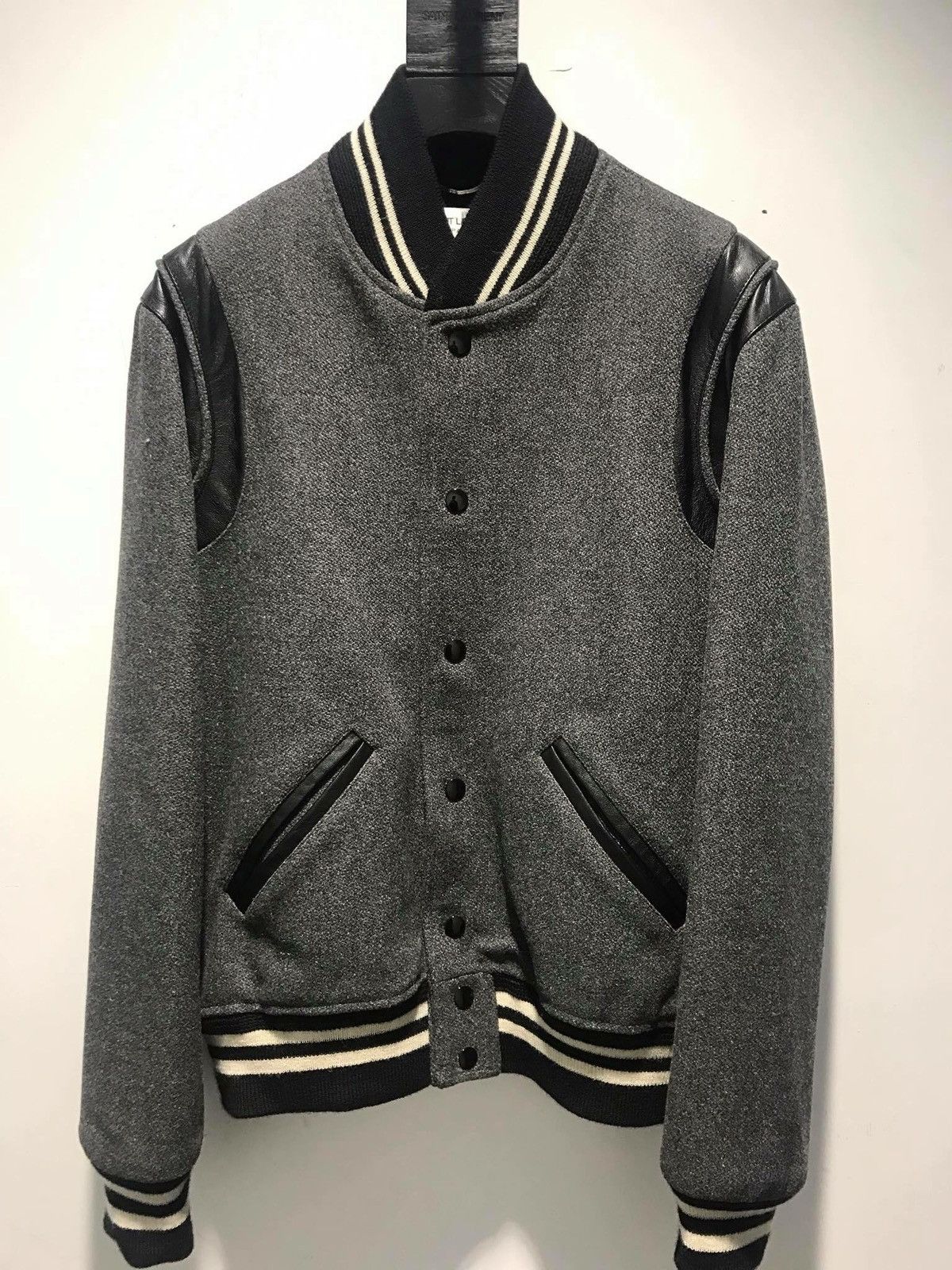 14FW Grey Wool Teddy Jacket sz46