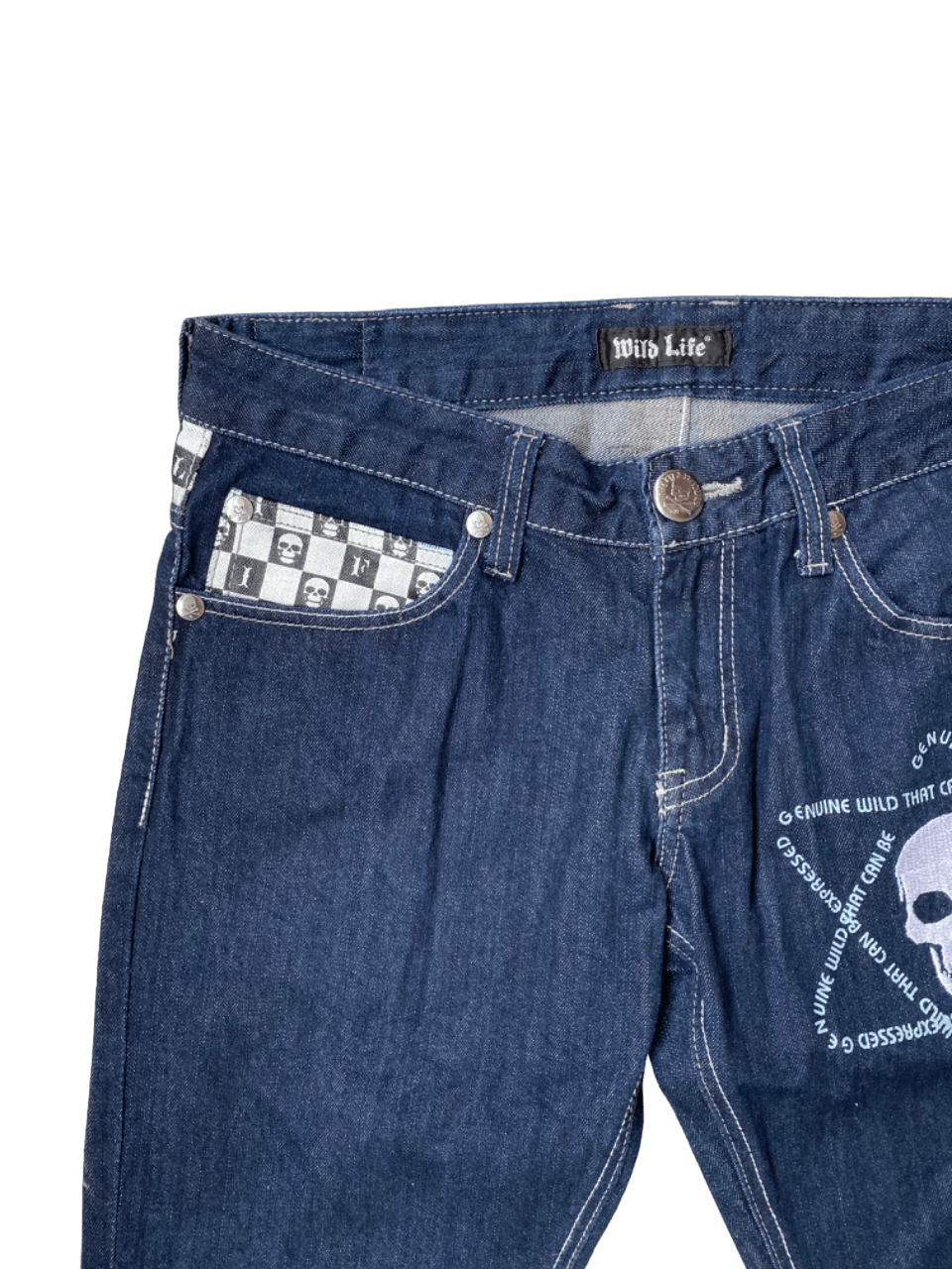 Affliction × If Six Was Nine Skull Cross Wild Life Jeans Size US 35 - 5 Thumbnail
