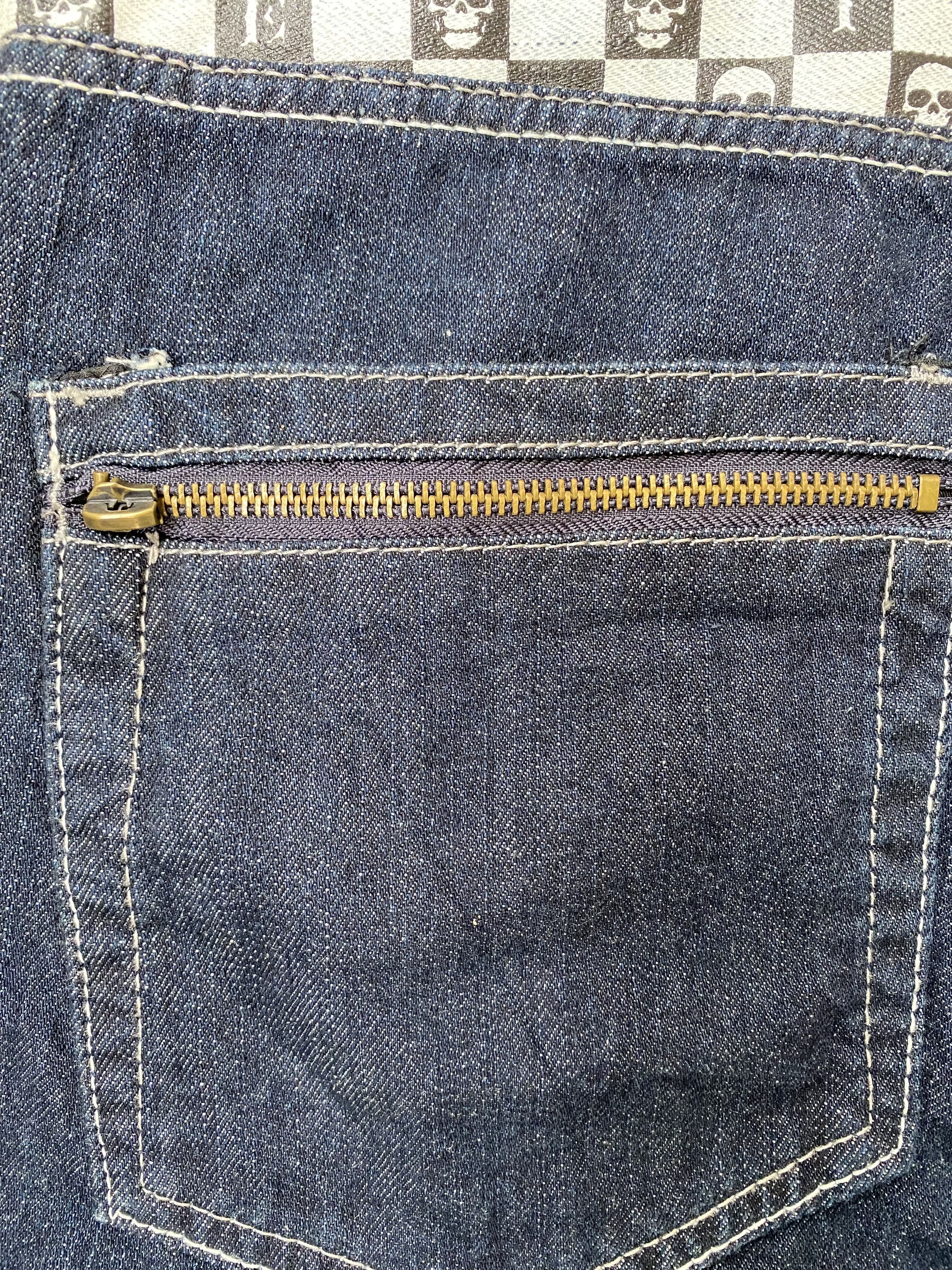 Affliction × If Six Was Nine Skull Cross Wild Life Jeans Size US 35 - 9 Thumbnail