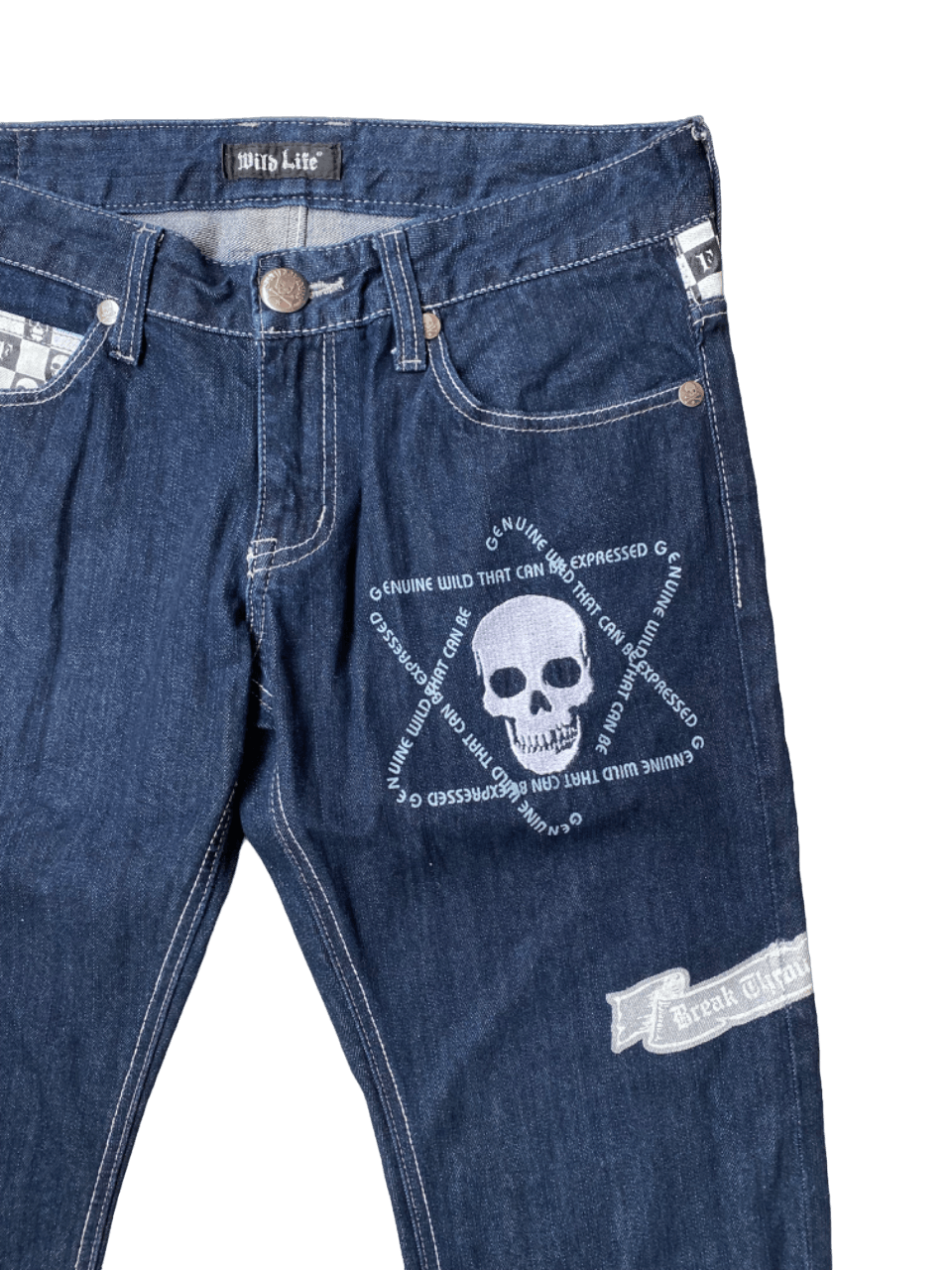 Affliction × If Six Was Nine Skull Cross Wild Life Jeans Size US 35 - 7 Thumbnail
