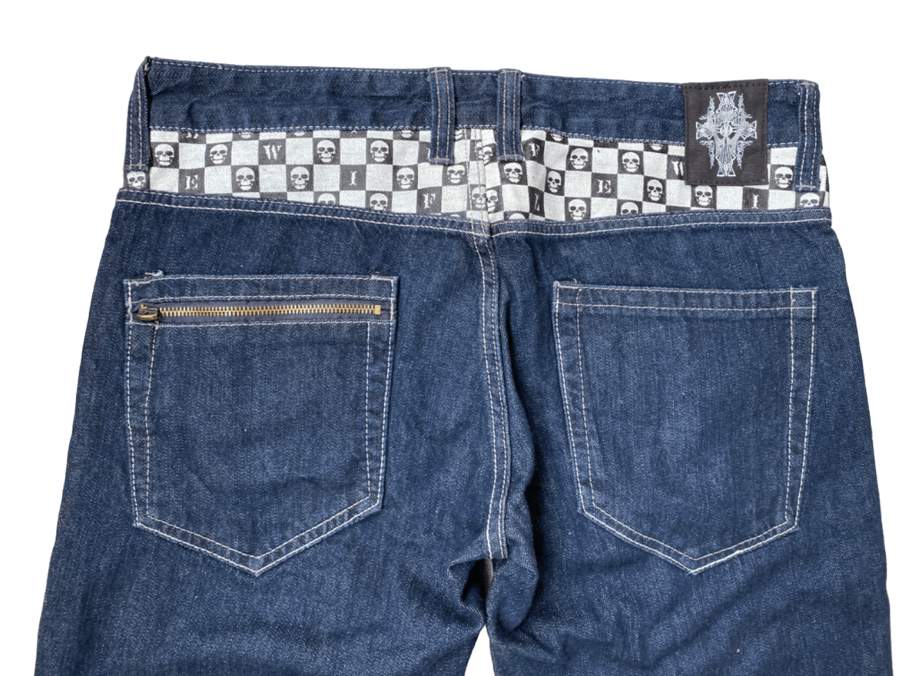 Affliction × If Six Was Nine Skull Cross Wild Life Jeans Size US 35 - 8 Thumbnail