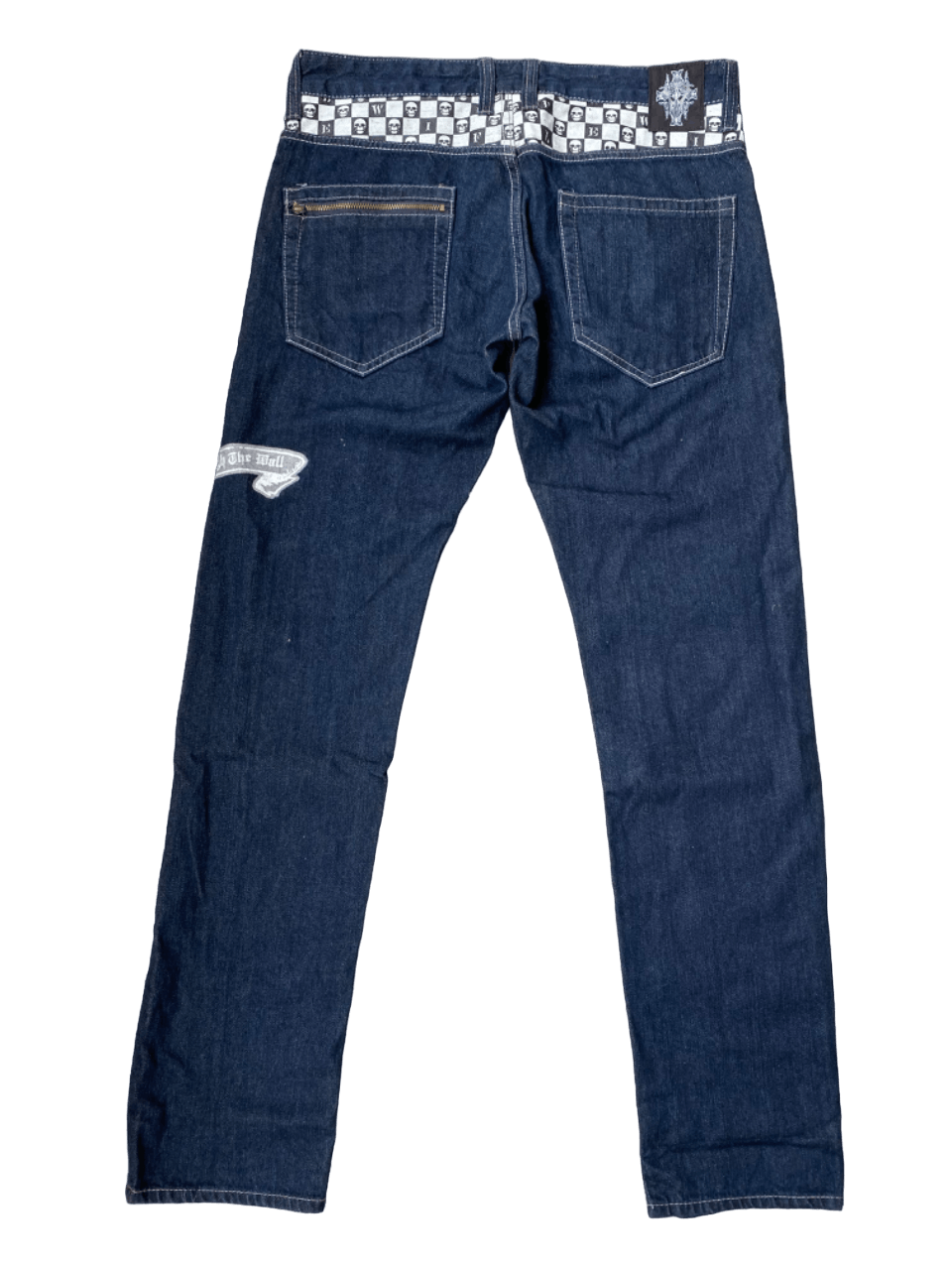Affliction × If Six Was Nine Skull Cross Wild Life Jeans Size US 35 - 2 Thumbnail