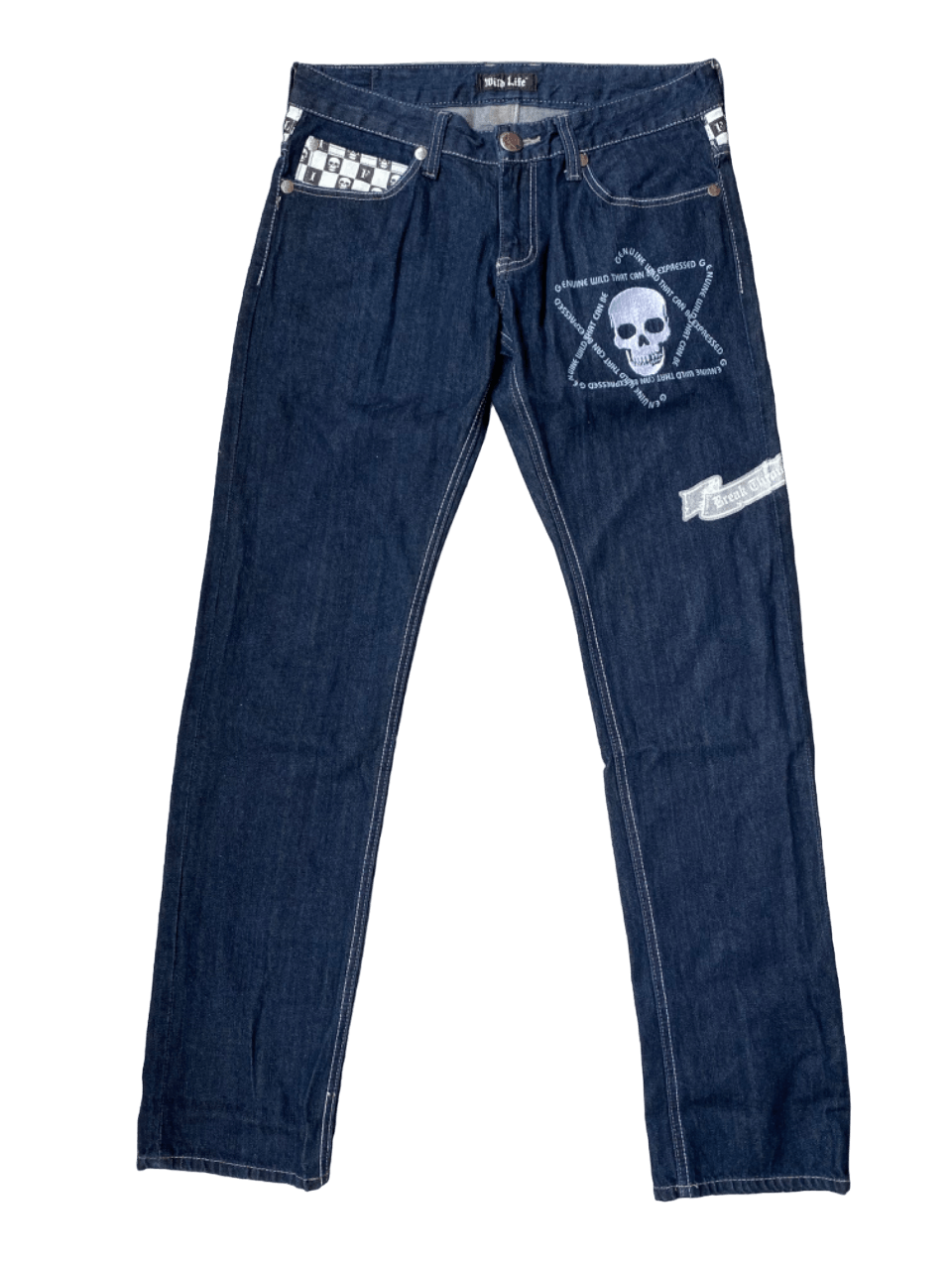 Affliction × If Six Was Nine Skull Cross Wild Life Jeans Size US 35 - 1 Thumbnail