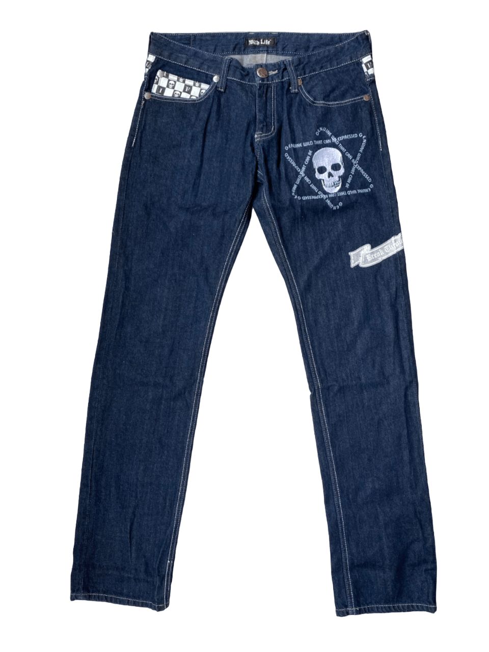 Archival Clothing Skull Cross Wild Life Jeans | Grailed