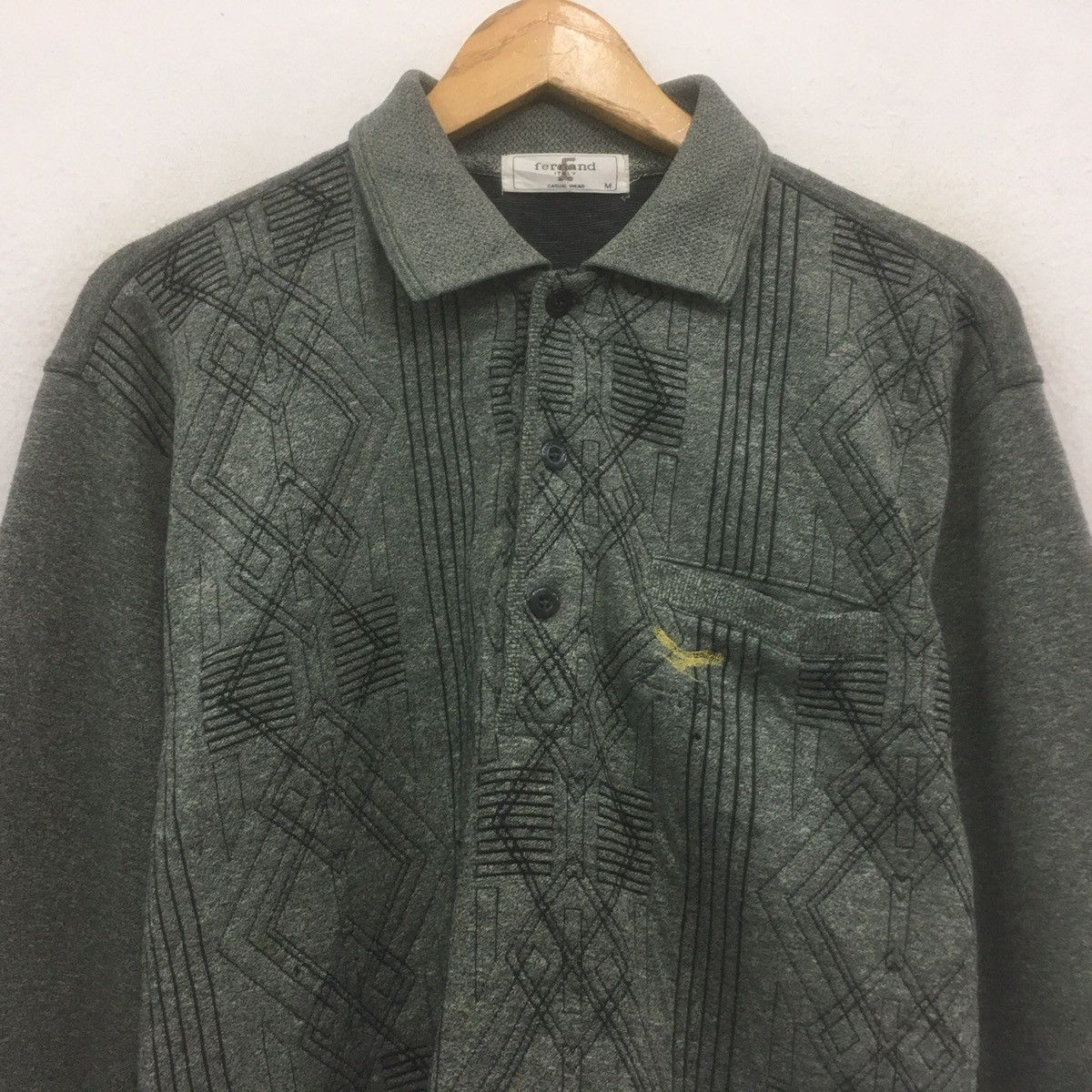 Other × Vintage Vintage Fernand ItalySweatshirt Half Button Jumper Pullover Size US M / EU 48-50 / 2 - 2 Thumbnail