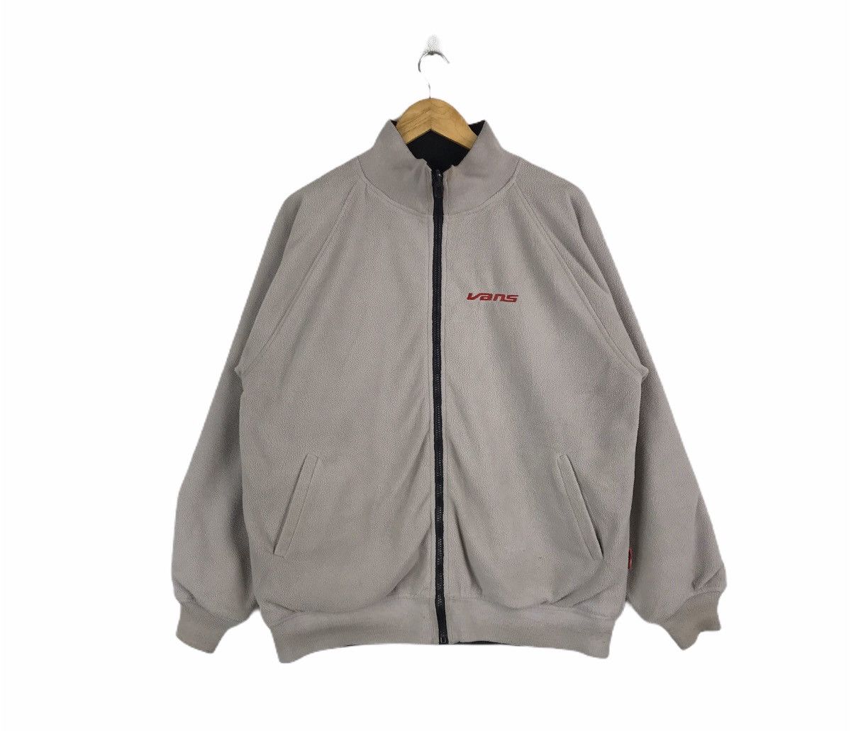 Vans Vintage VANS Reversible Essentials Zip Up Fleece Jacket Size US L / EU 52-54 / 3 - 1 Thumbnail