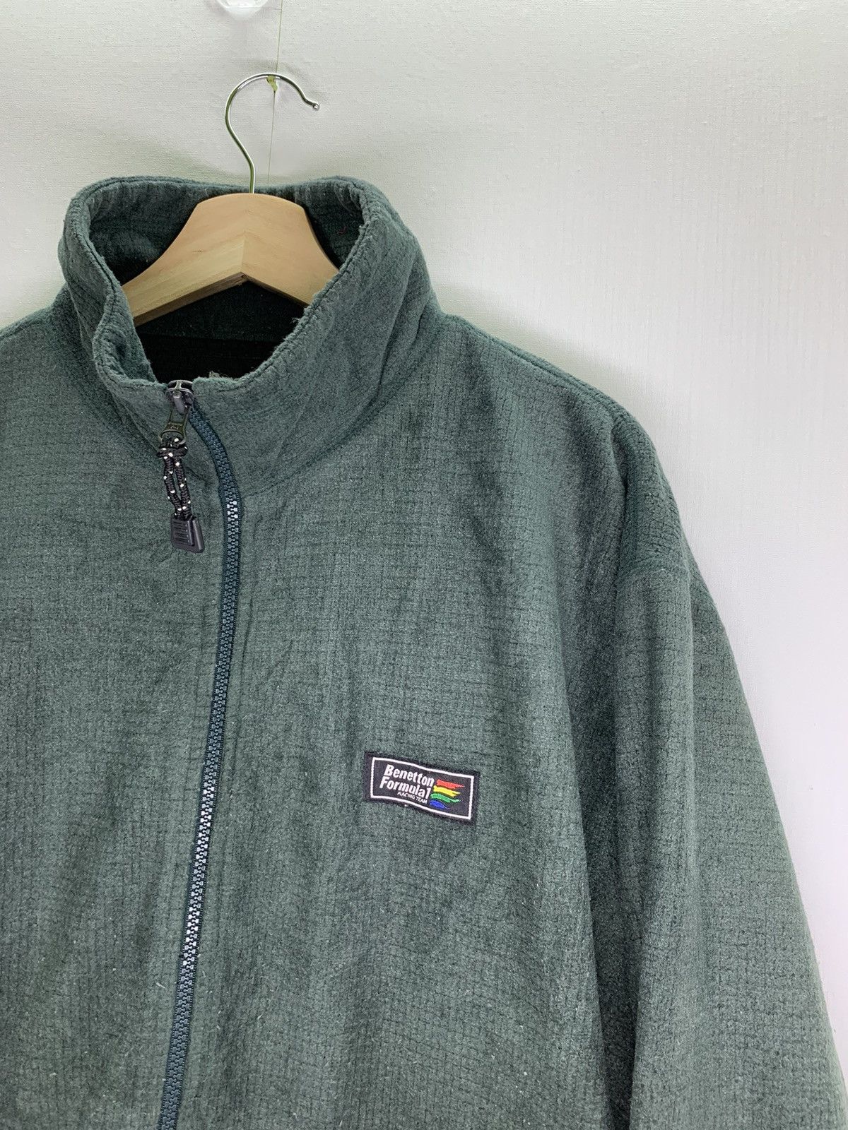 Benetton Vintage Benetton Formula 1 Racing Team fleece Jacket Size US XL / EU 56 / 4 - 4 Thumbnail