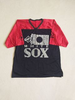 Vintage White Sox Jersey M 80s 90s Red Chicago #72 Carlton Fisk