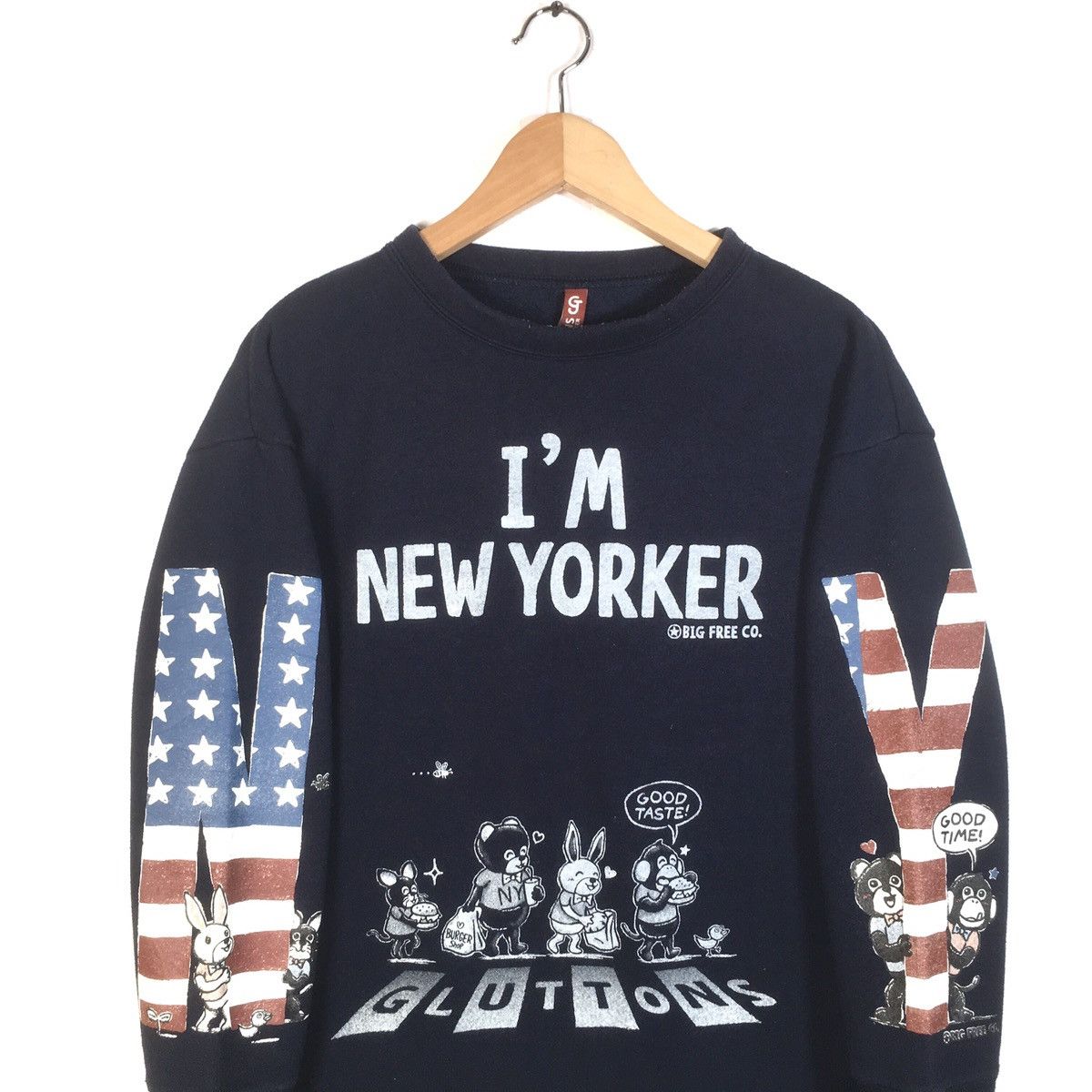Cartoon Network × Japanese Brand Vintage Gluttons New York Sweatshirt Size US M / EU 48-50 / 2 - 2 Thumbnail
