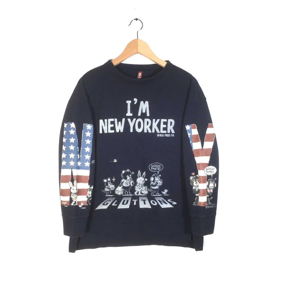 Cartoon Network × Japanese Brand Vintage Gluttons New York Sweatshirt Size US M / EU 48-50 / 2 - 1 Thumbnail