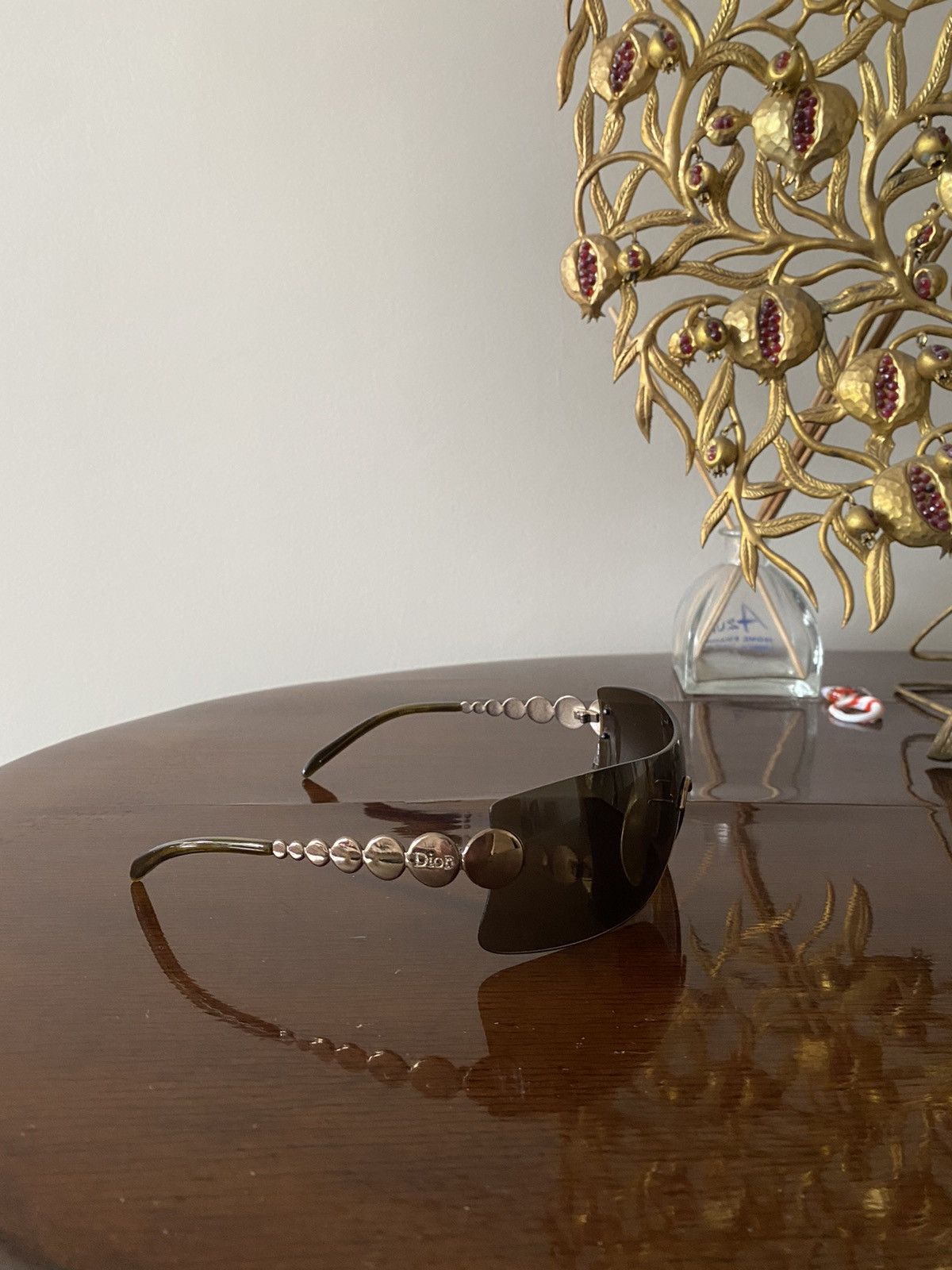 image of Dior Ruthenium Glasses in Dark Brown, Men's