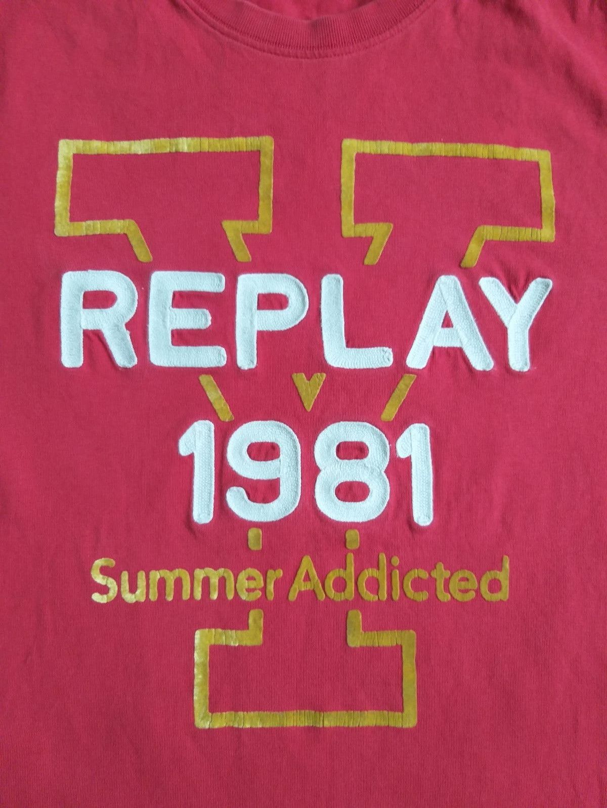 Replay Replay 1981 Logo Graphic Red T-Shirt Summer Addicted Size US L / EU 52-54 / 3 - 2 Thumbnail