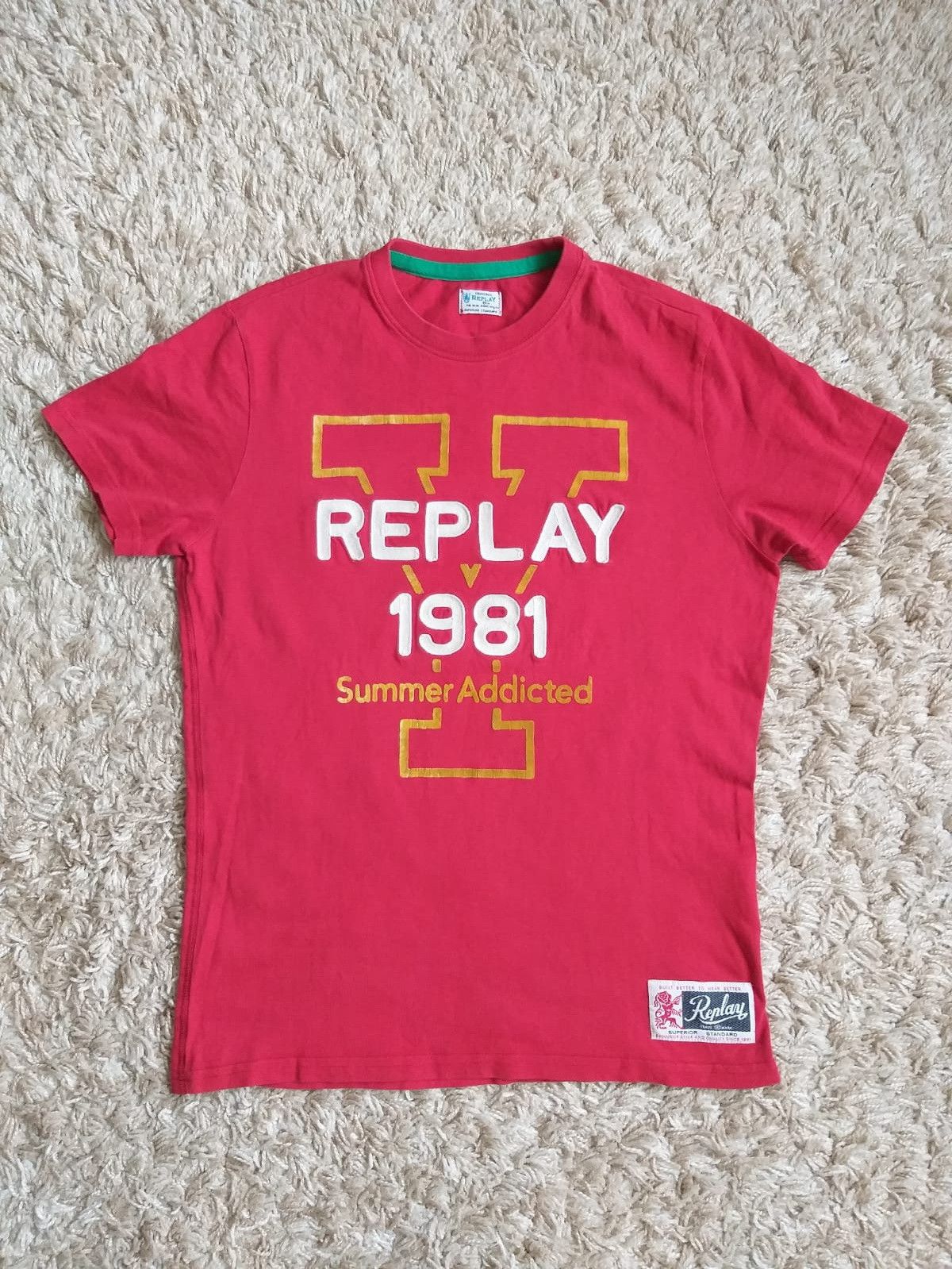 Replay Replay 1981 Logo Graphic Red T-Shirt Summer Addicted Size US L / EU 52-54 / 3 - 1 Thumbnail