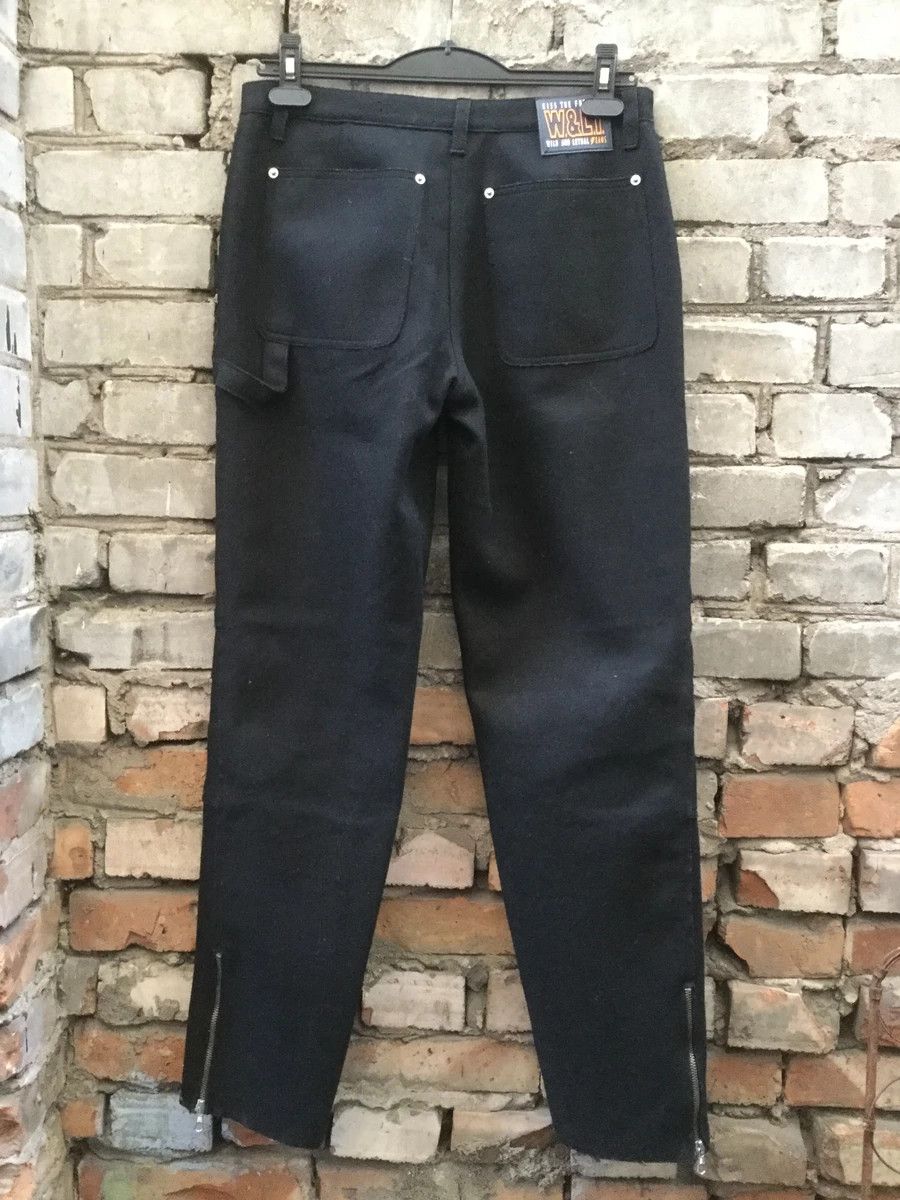 Walter Van Beirendonck !!!NEW!!! RARE + UNIQUE wool/polyamide biker pants Size US 30 / EU 46 - 3 Thumbnail