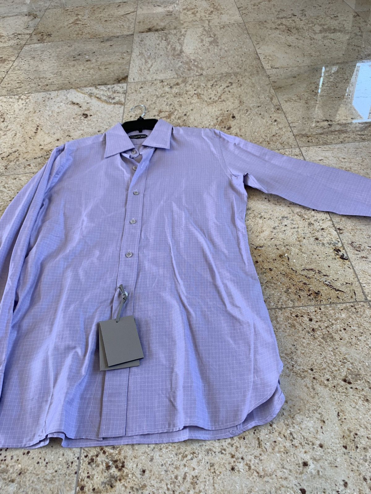 Tom Ford Purple Dotted Box Button Up Size US L / EU 52-54 / 3 - 15 Thumbnail