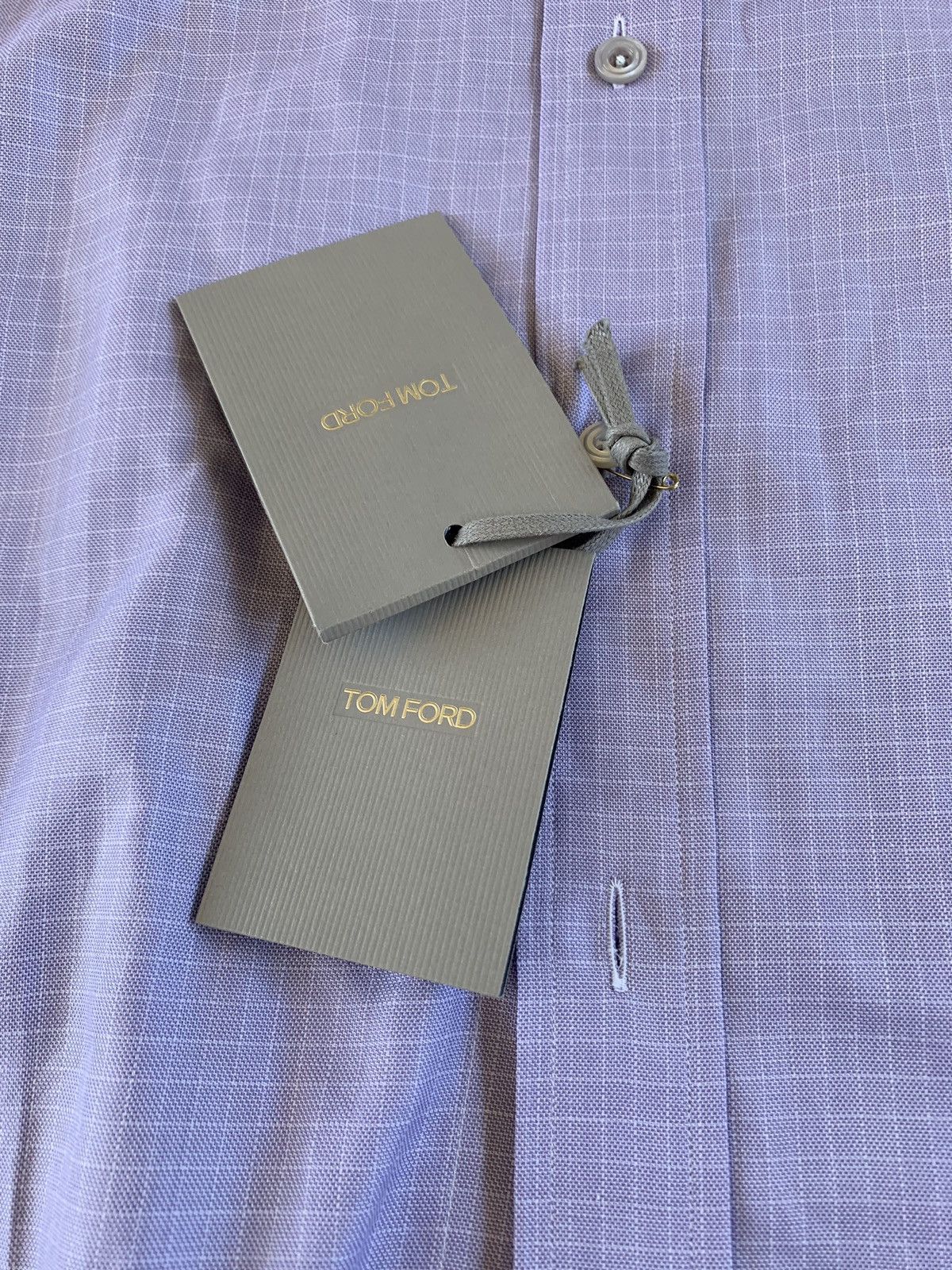 Tom Ford Purple Dotted Box Button Up Size US L / EU 52-54 / 3 - 12 Thumbnail