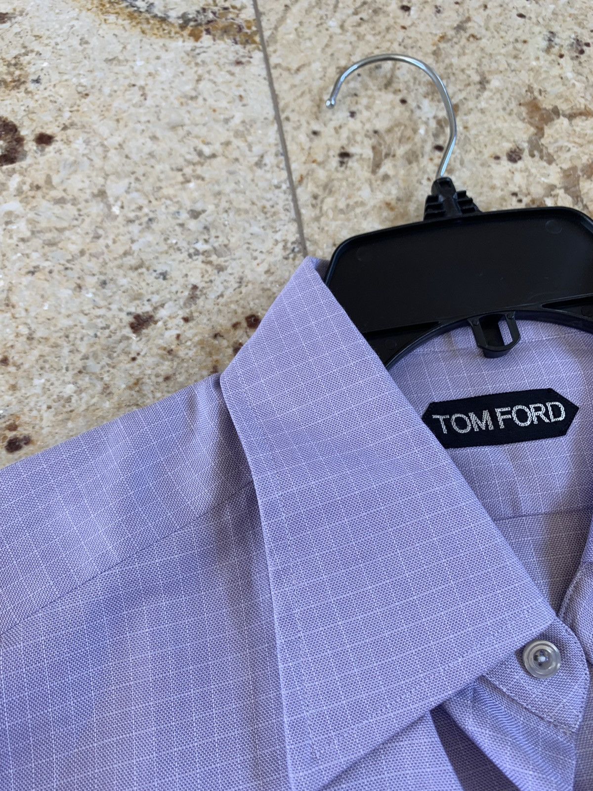 Tom Ford Purple Dotted Box Button Up Size US L / EU 52-54 / 3 - 9 Thumbnail