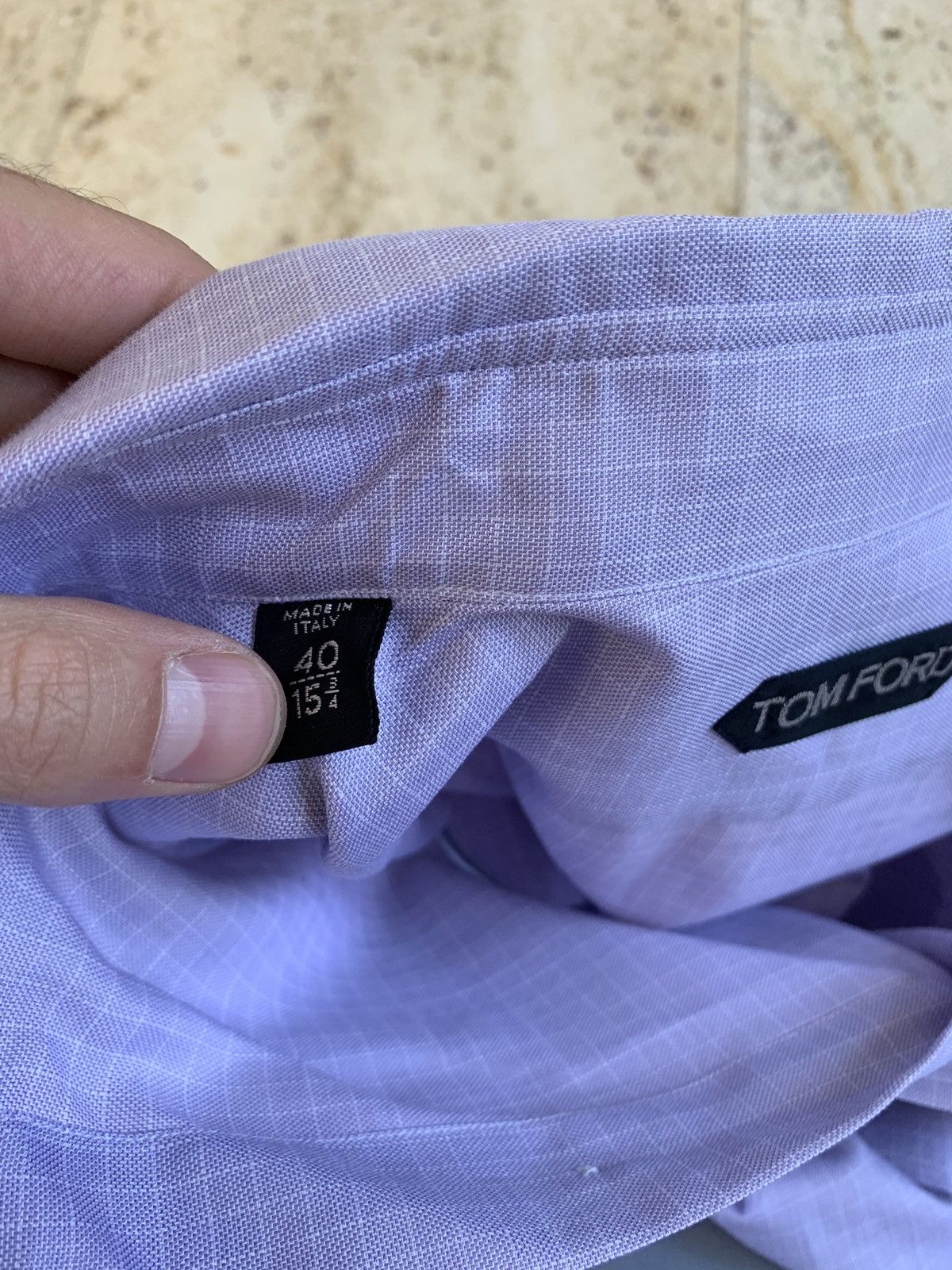 Tom Ford Purple Dotted Box Button Up Size US L / EU 52-54 / 3 - 19 Thumbnail