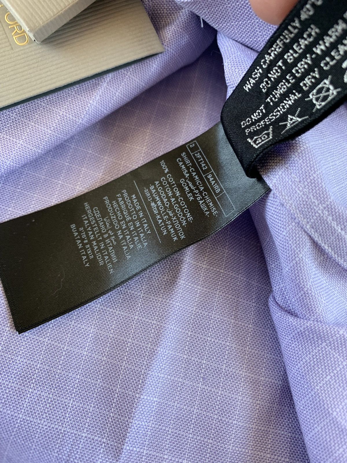 Tom Ford Purple Dotted Box Button Up Size US L / EU 52-54 / 3 - 17 Thumbnail