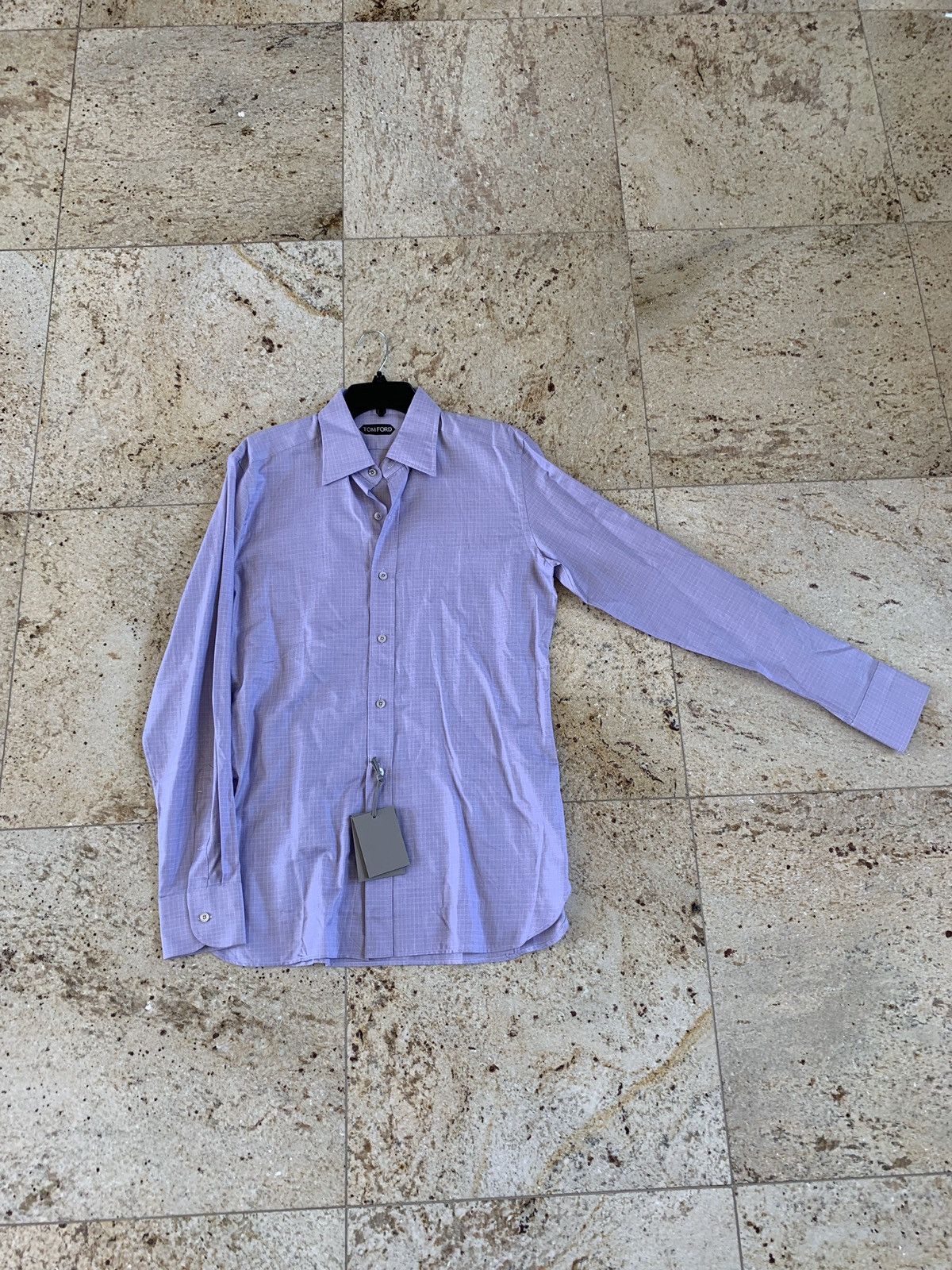 Tom Ford Purple Dotted Box Button Up Size US L / EU 52-54 / 3 - 2 Thumbnail