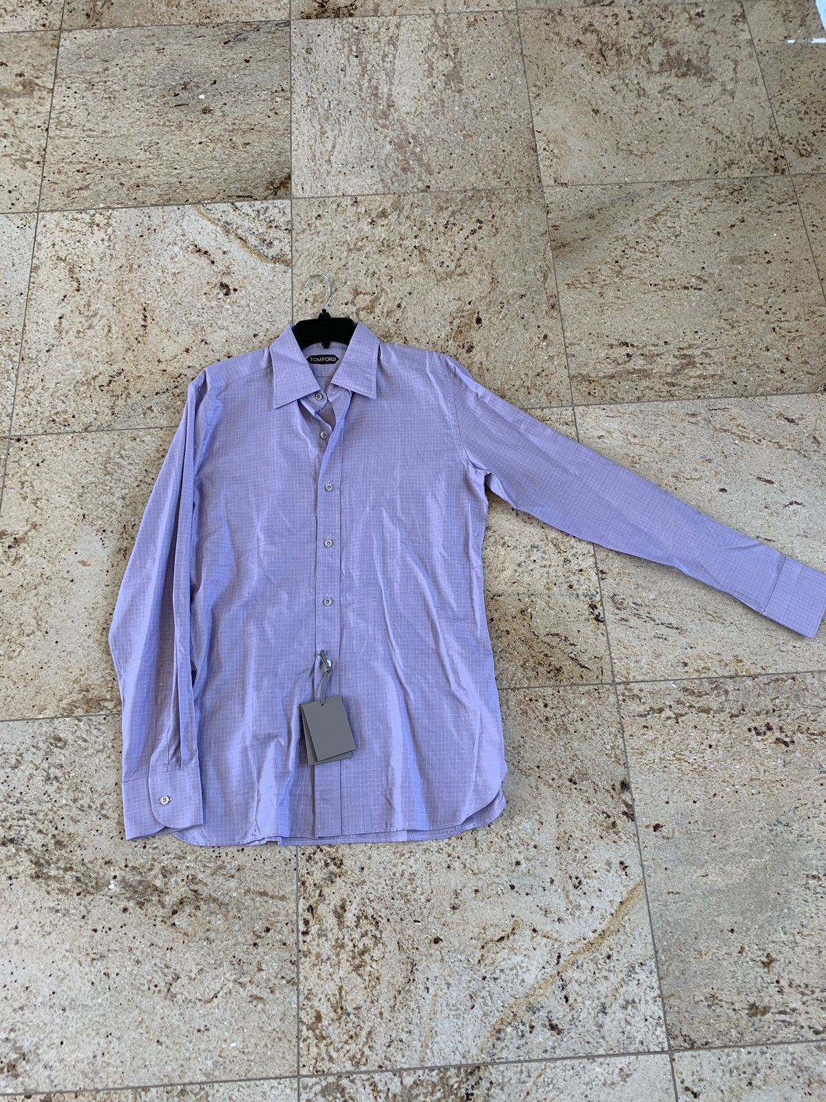 Tom Ford Purple Dotted Box Button Up Size US L / EU 52-54 / 3 - 1 Thumbnail