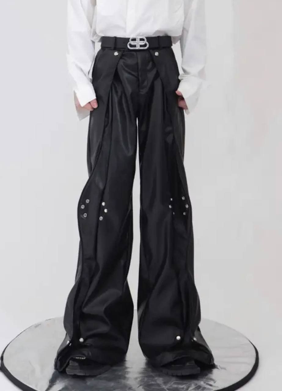 image of Archival Clothing x Avant Garde Leather Carti Opium Style Pants in Black, Men's (Size 32)