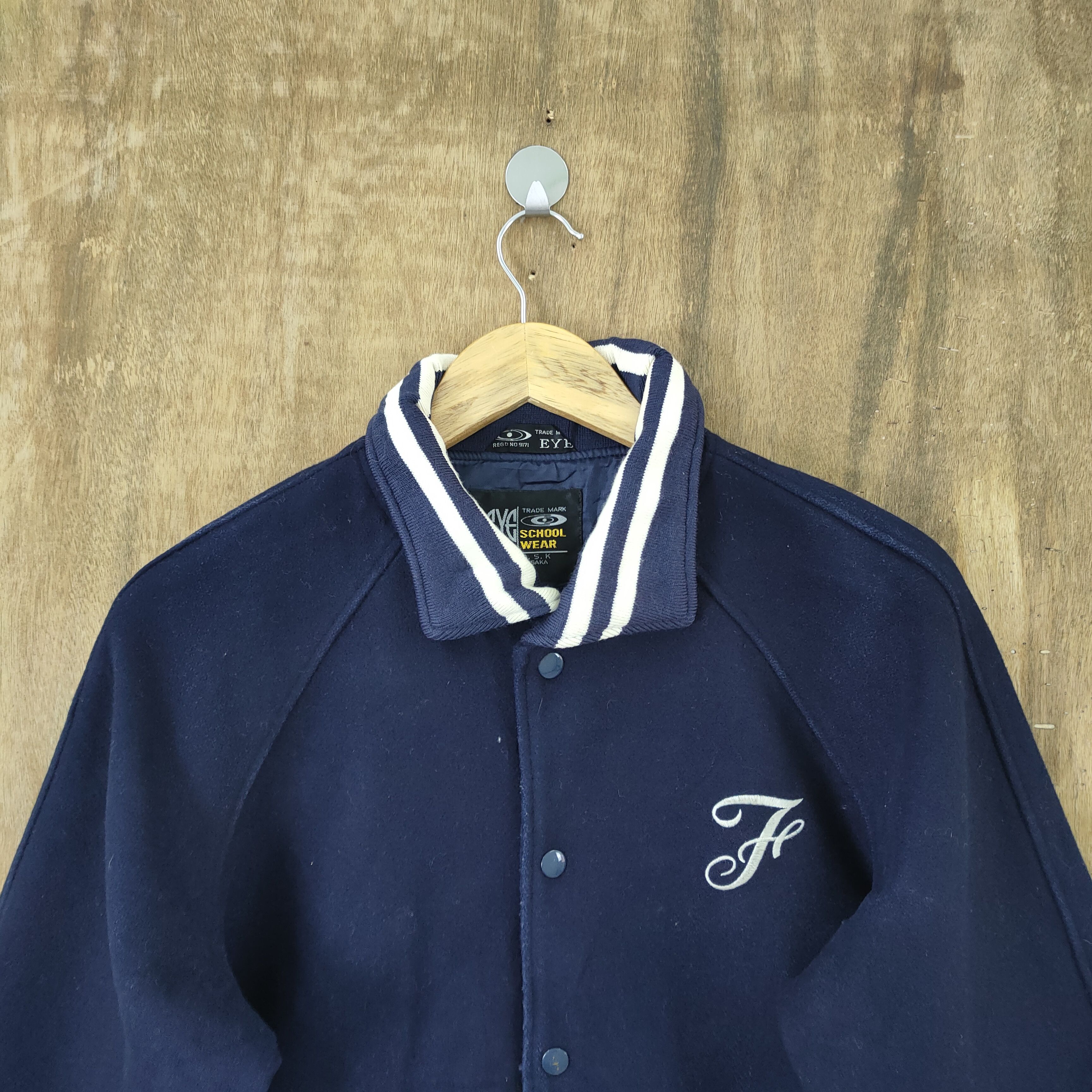 Other JAPANESE BRAND EYE WOOL VARSITY JACKET Size US L / EU 52-54 / 3 - 3 Thumbnail