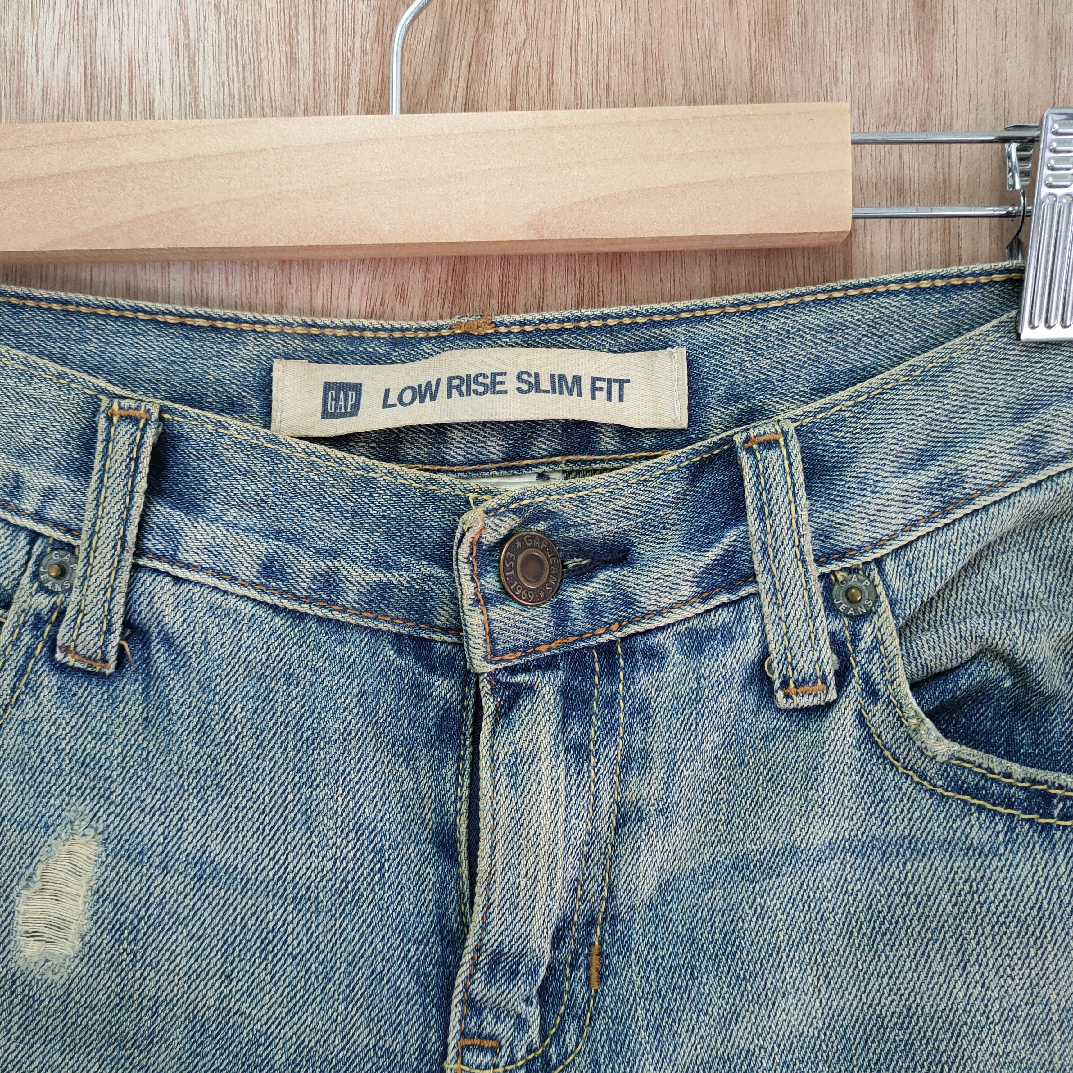 Gap VINTAGE GAP RUSTY FADED DISTRESSED JEAN DENIM PANTS Size US 30 / EU 46 - 7 Thumbnail