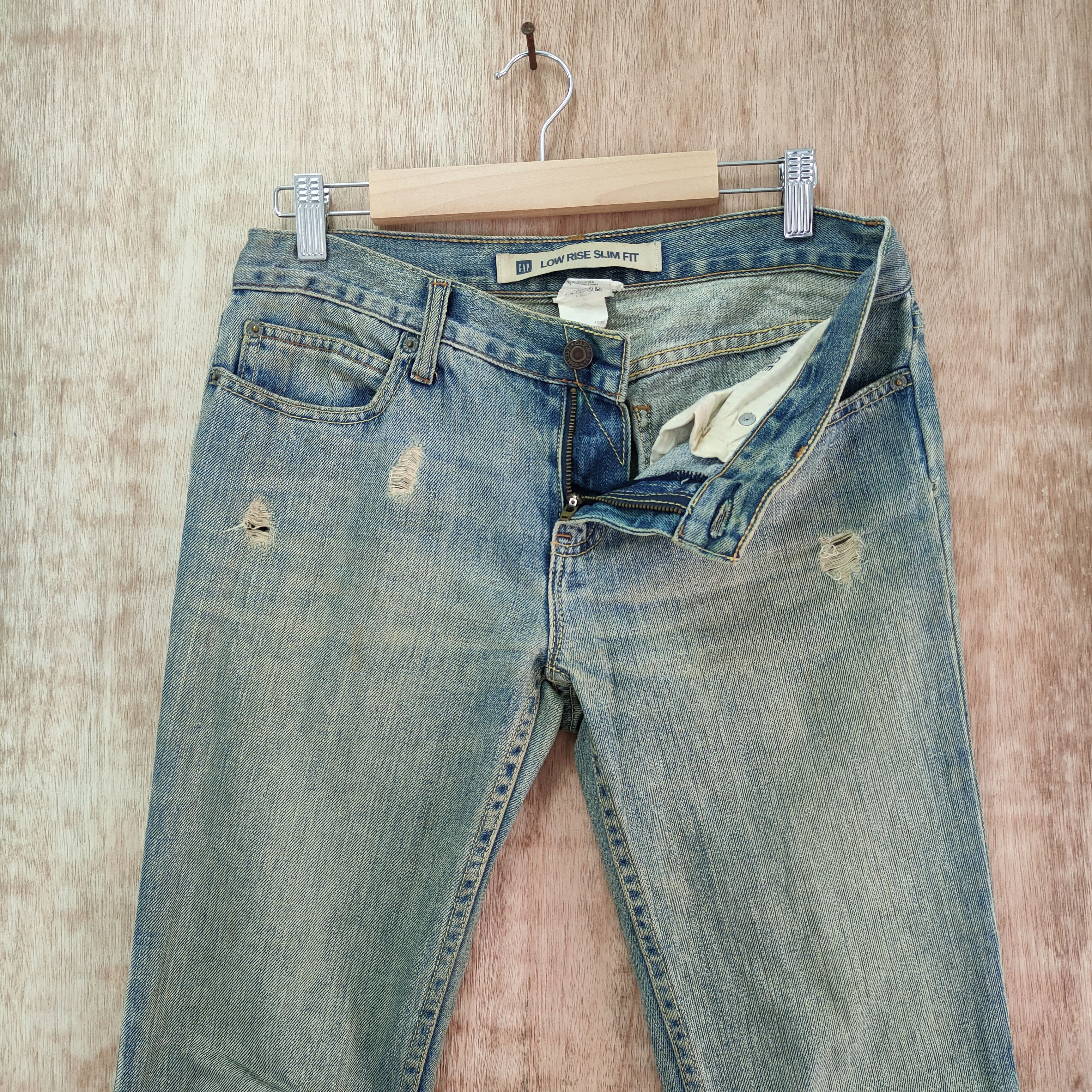 Gap VINTAGE GAP RUSTY FADED DISTRESSED JEAN DENIM PANTS Size US 30 / EU 46 - 8 Thumbnail