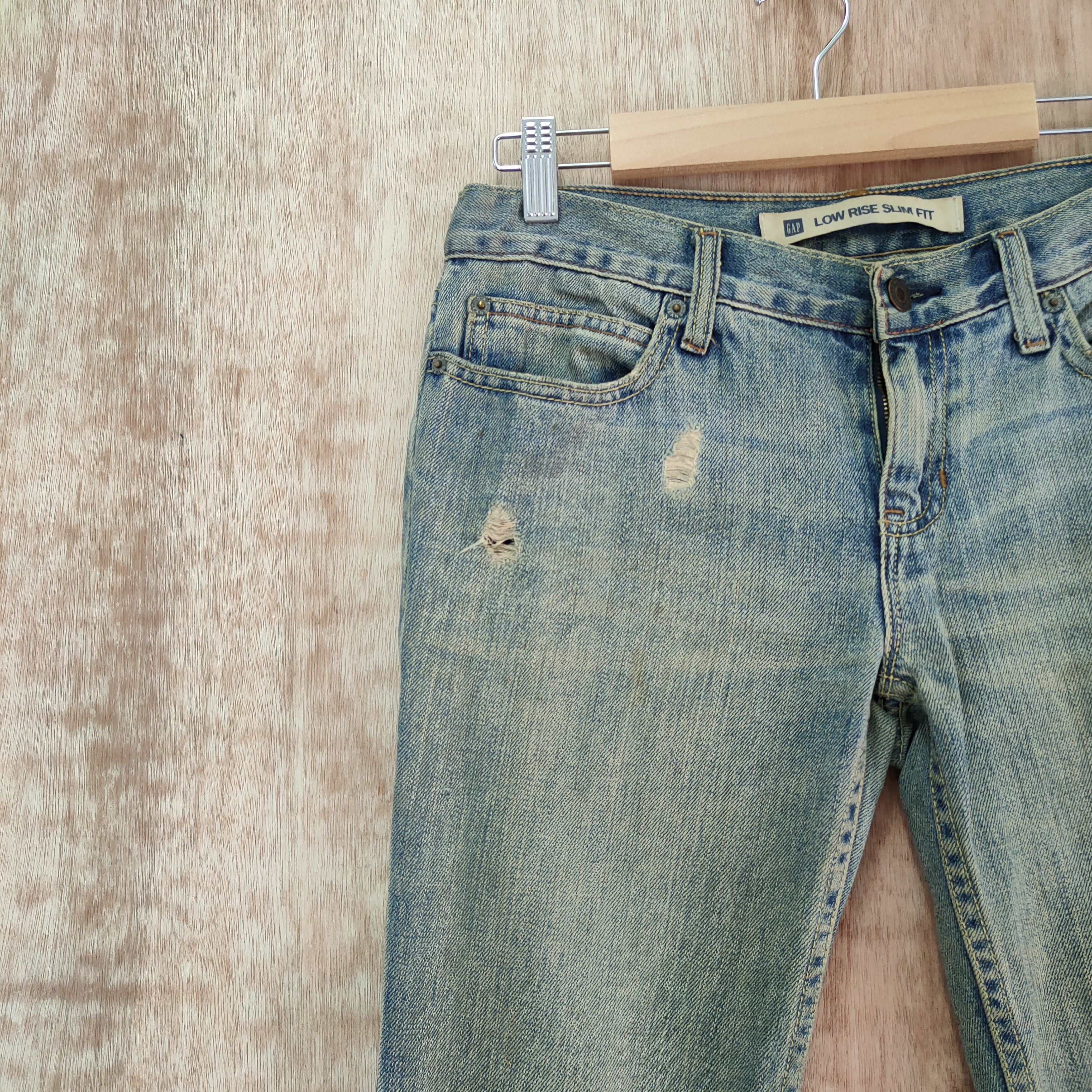 Gap VINTAGE GAP RUSTY FADED DISTRESSED JEAN DENIM PANTS Size US 30 / EU 46 - 6 Thumbnail
