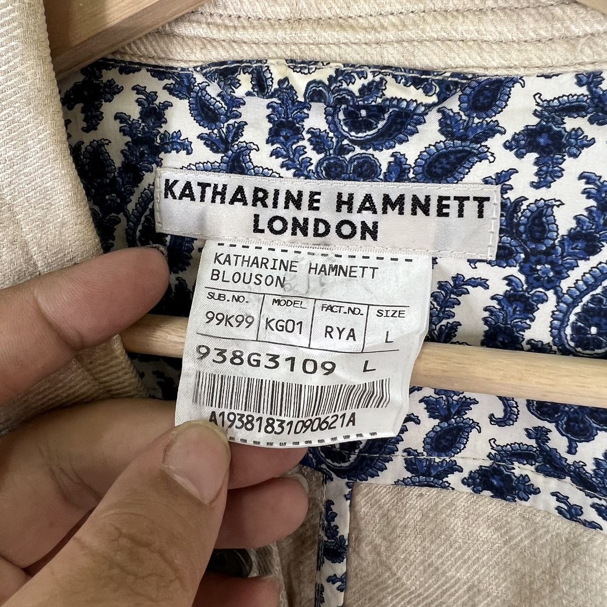 Japanese Brand VINTAGE HIKORY CHORE JACKET KATHARINE HAMNETT JAPAN Size US L / EU 52-54 / 3 - 10 Thumbnail