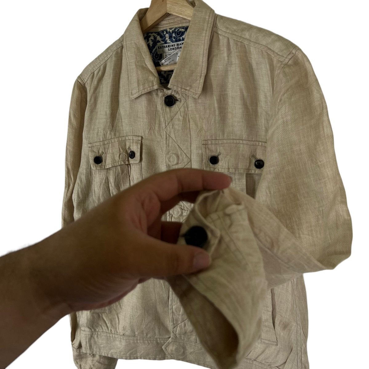 Japanese Brand VINTAGE HIKORY CHORE JACKET KATHARINE HAMNETT JAPAN Size US L / EU 52-54 / 3 - 6 Thumbnail
