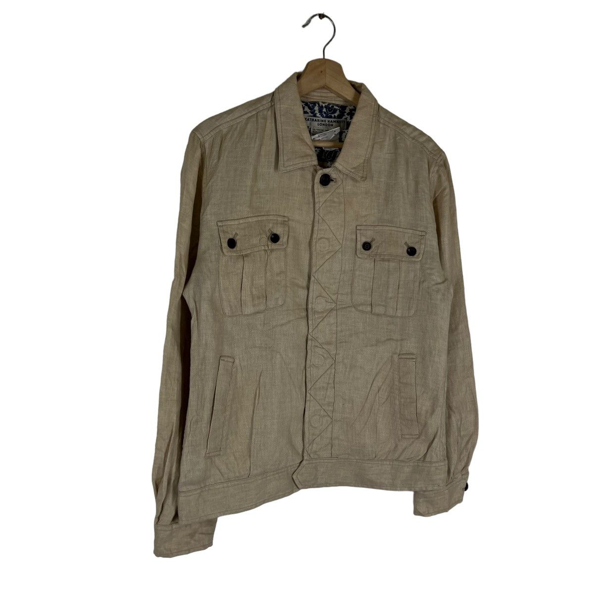 Japanese Brand VINTAGE HIKORY CHORE JACKET KATHARINE HAMNETT JAPAN Size US L / EU 52-54 / 3 - 2 Thumbnail