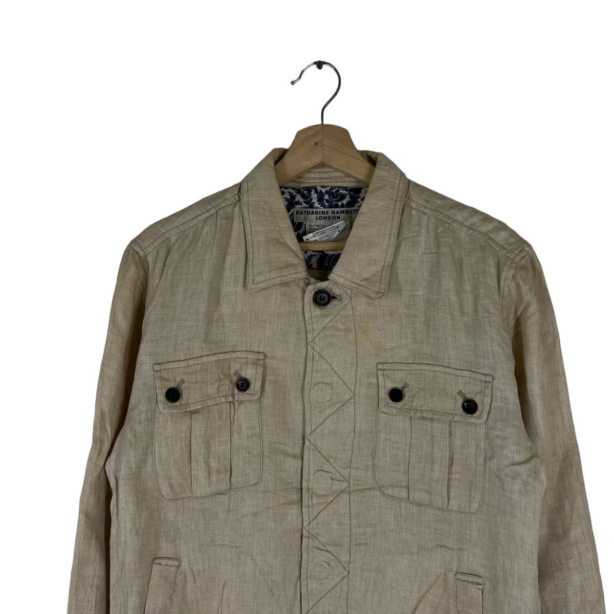 Japanese Brand VINTAGE HIKORY CHORE JACKET KATHARINE HAMNETT JAPAN Size US L / EU 52-54 / 3 - 4 Thumbnail