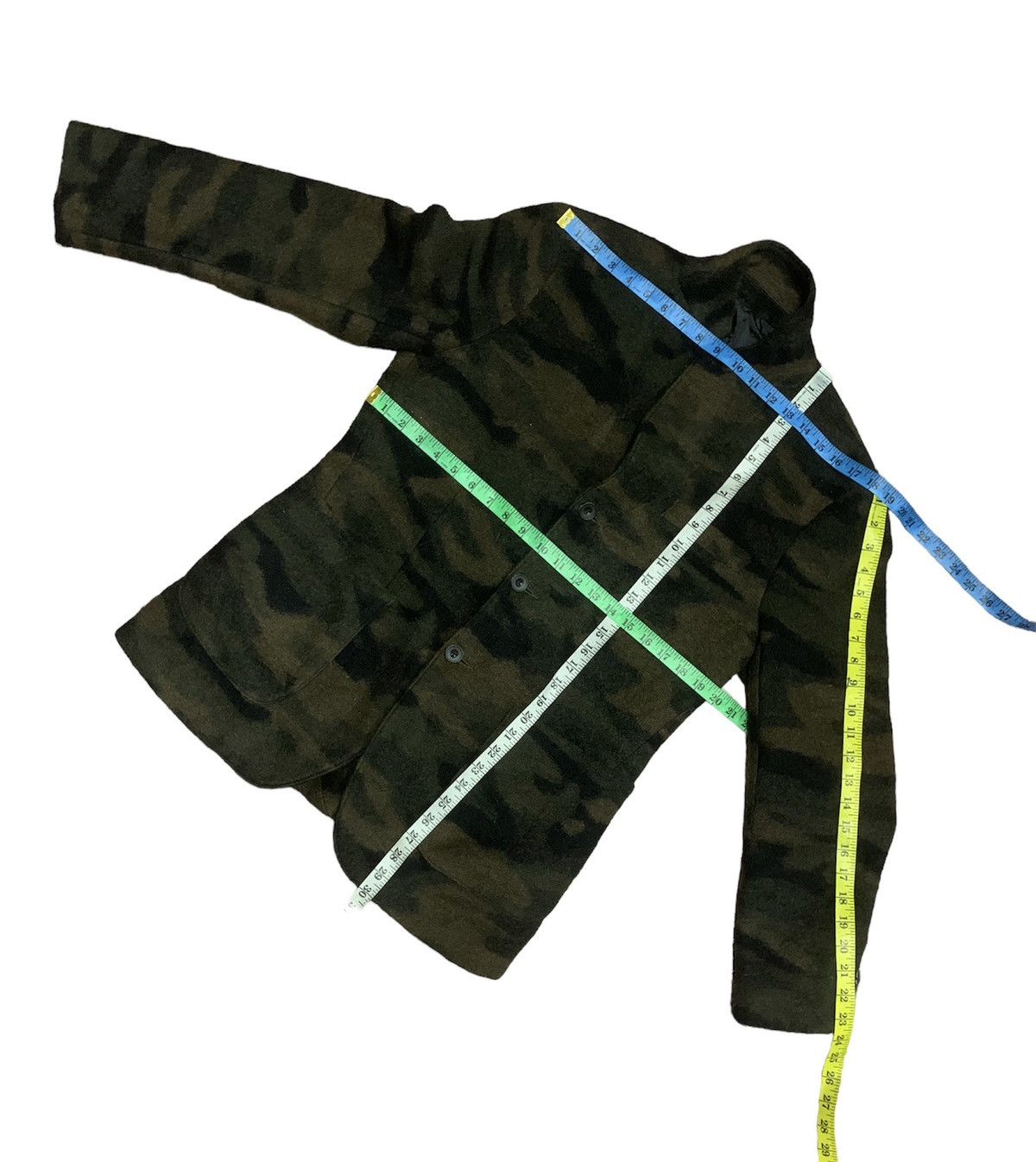 Beams Plus Beams Hearts Camouflage Wool Blazer Coat Size 42L - 4 Thumbnail