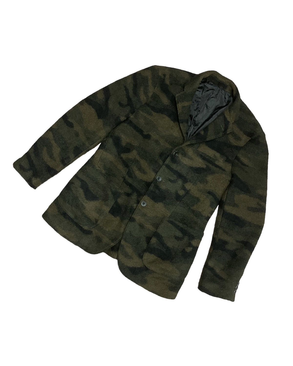 Beams Plus Beams Hearts Camouflage Wool Blazer Coat Size 42L - 3 Thumbnail