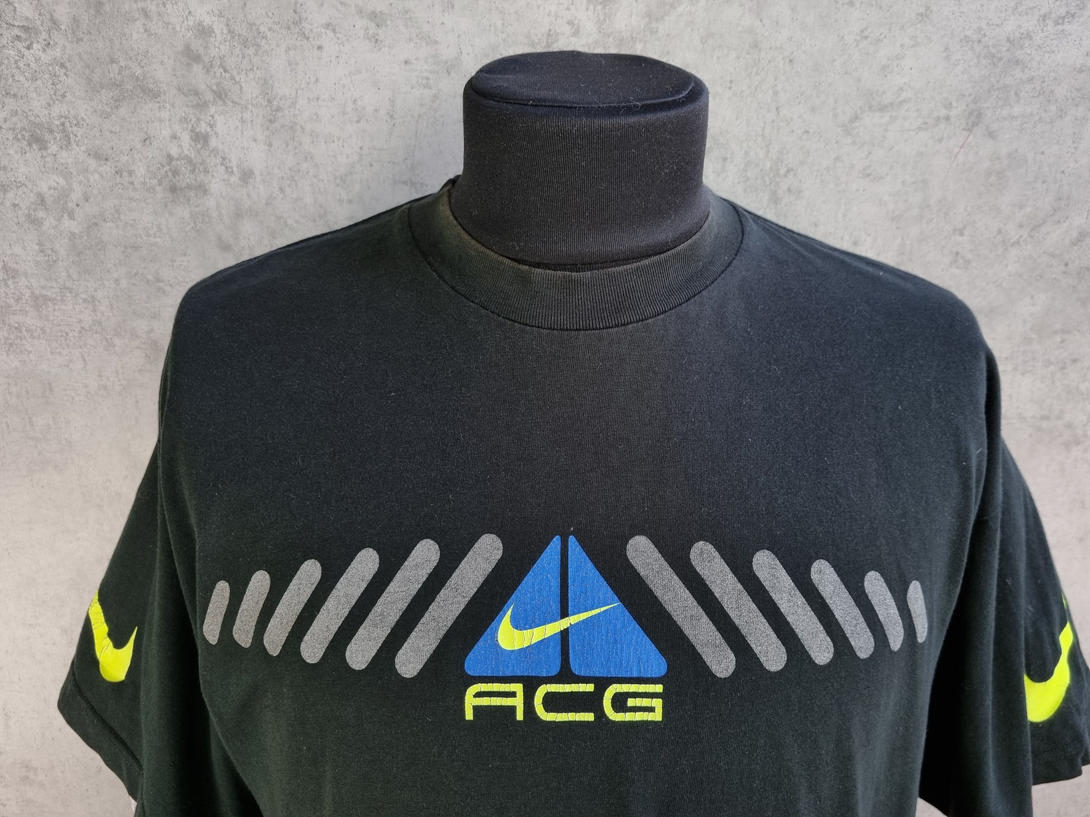Nike × Nike ACG 90s NIKE ACG Big Logo Double Swoosh Faded Tee Shirt Size US XL / EU 56 / 4 - 4 Thumbnail