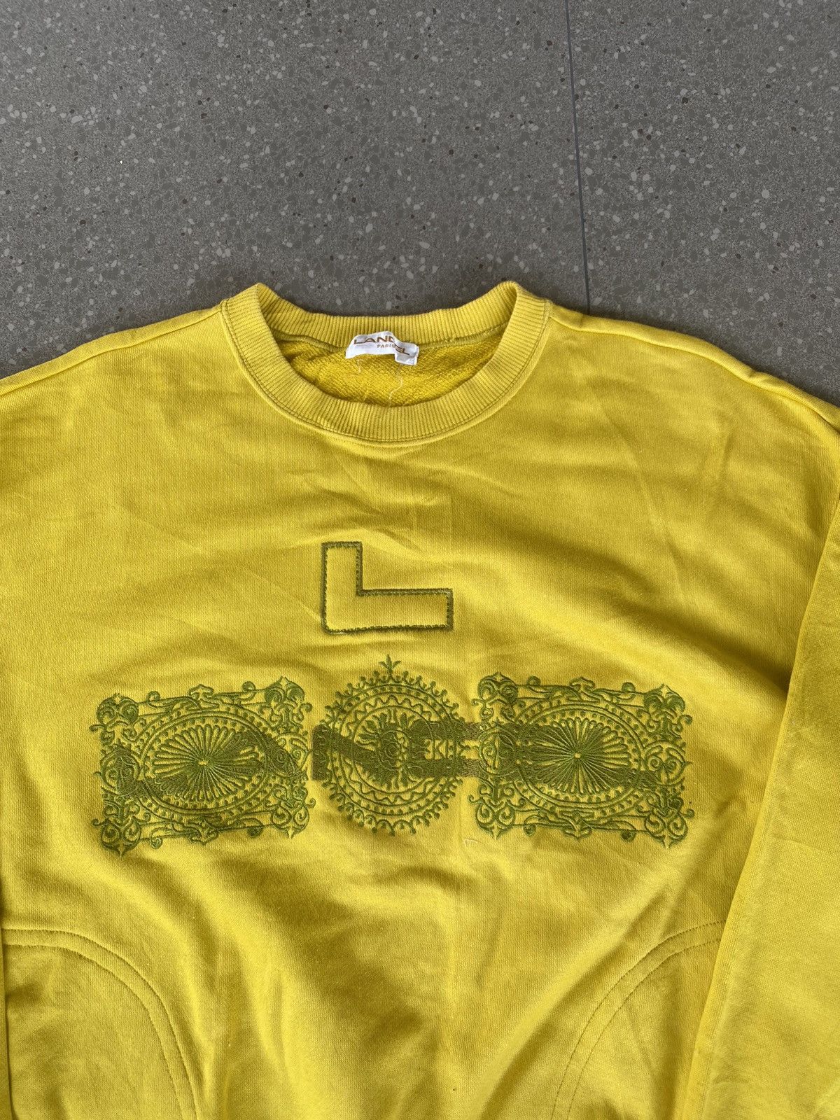 Designer × Lancel × Vintage Vintage 90s Lancel Crewneck Sweatshirt Spellout Size US L / EU 52-54 / 3 - 3 Thumbnail