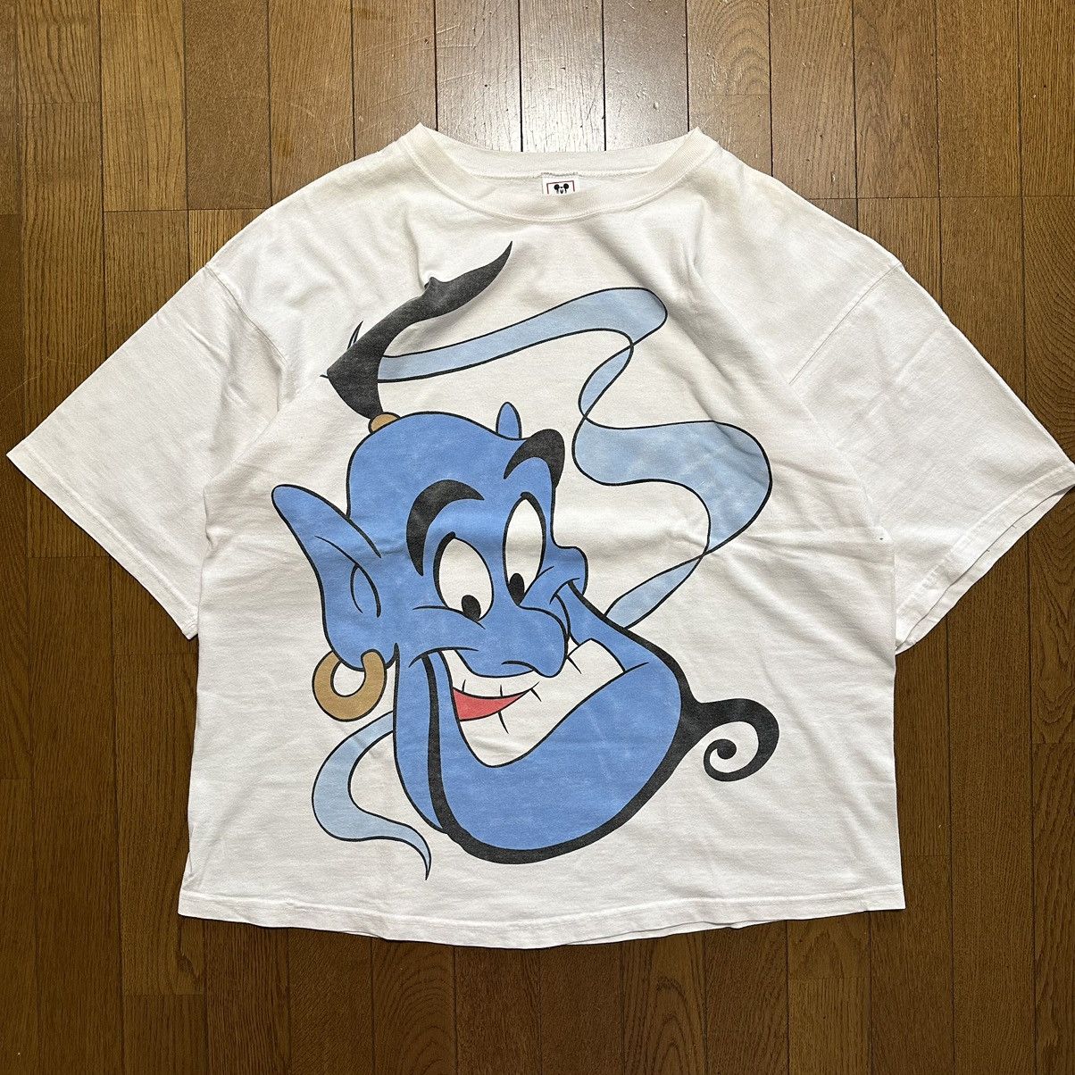 Pre-owned Disney X Vintage 90's Genie Disney Aladdin Vintage Tee In White