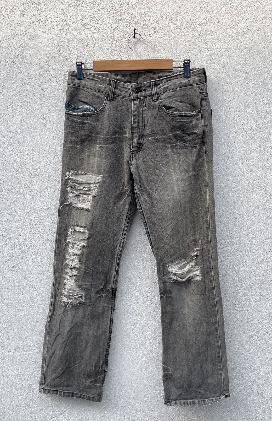 Japanese Brand Japanese Brand Point Loma Distressed Denim Size US 31 - 1 Thumbnail